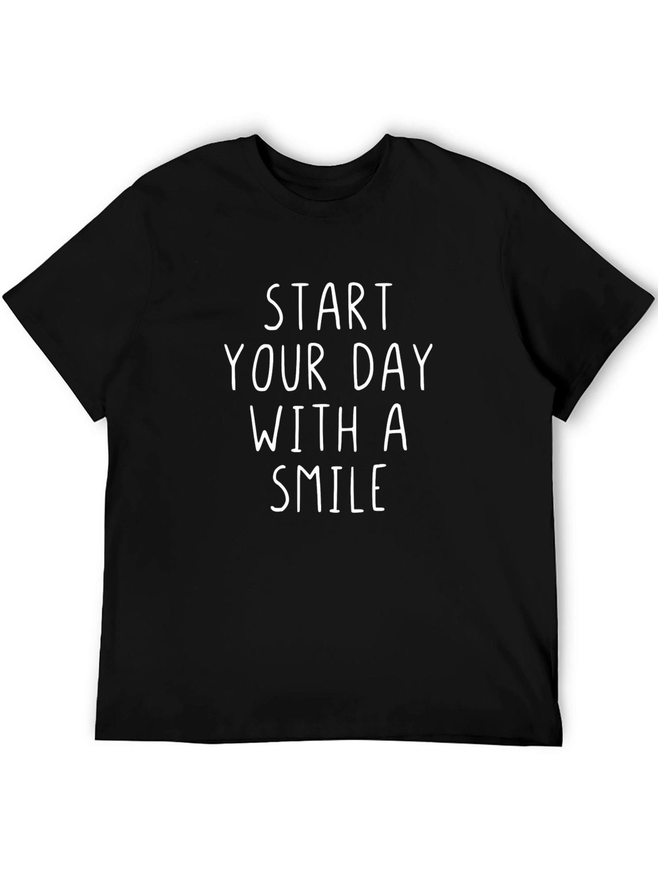 Black Start Your Day With A Smile Black Tee view 5