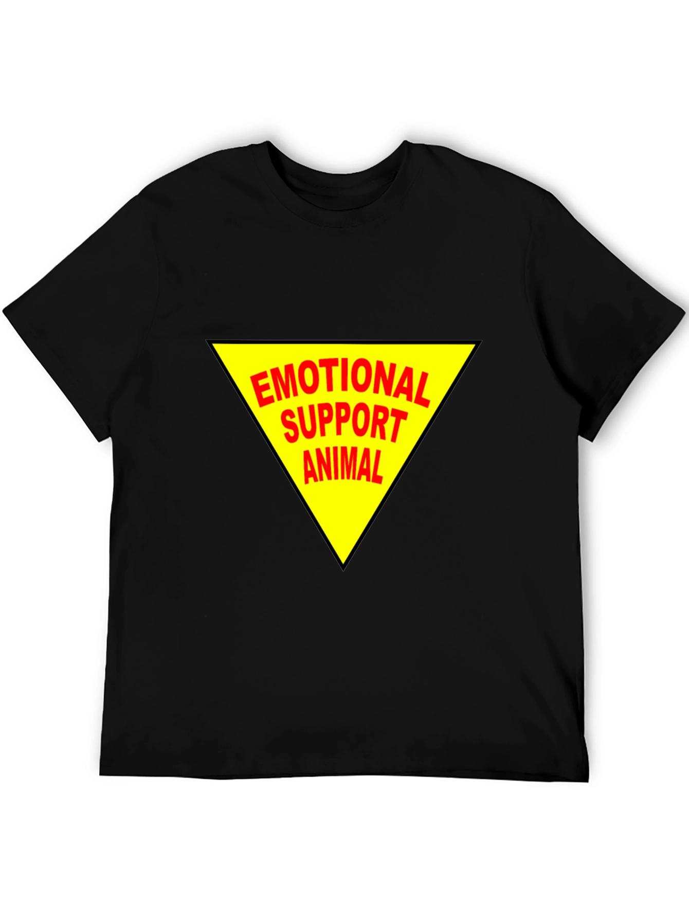 Black Emotional Support Animal Tee - Black Cotton Comfort view 5