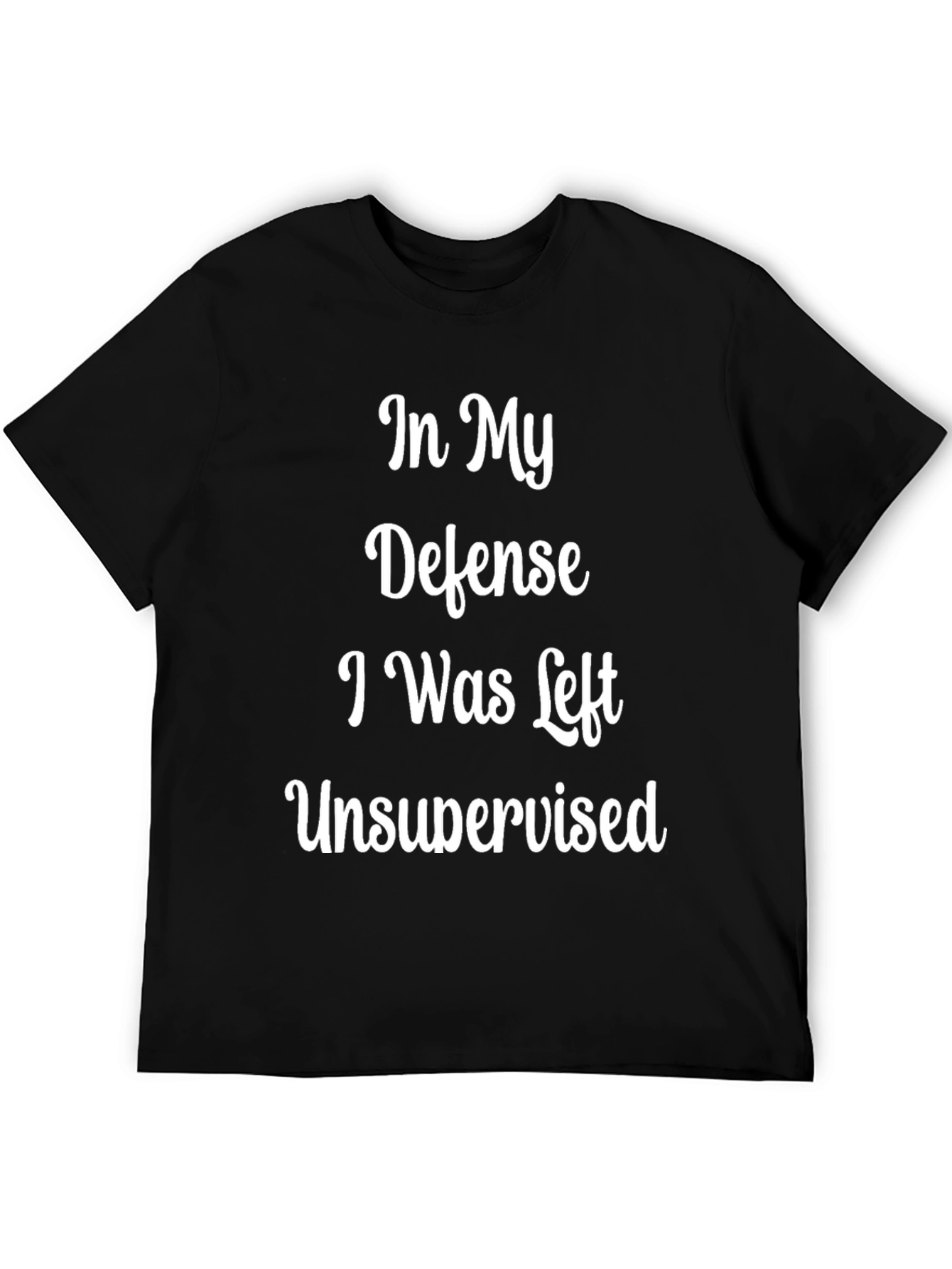 Black Funny Unsupervised T-Shirt view 5