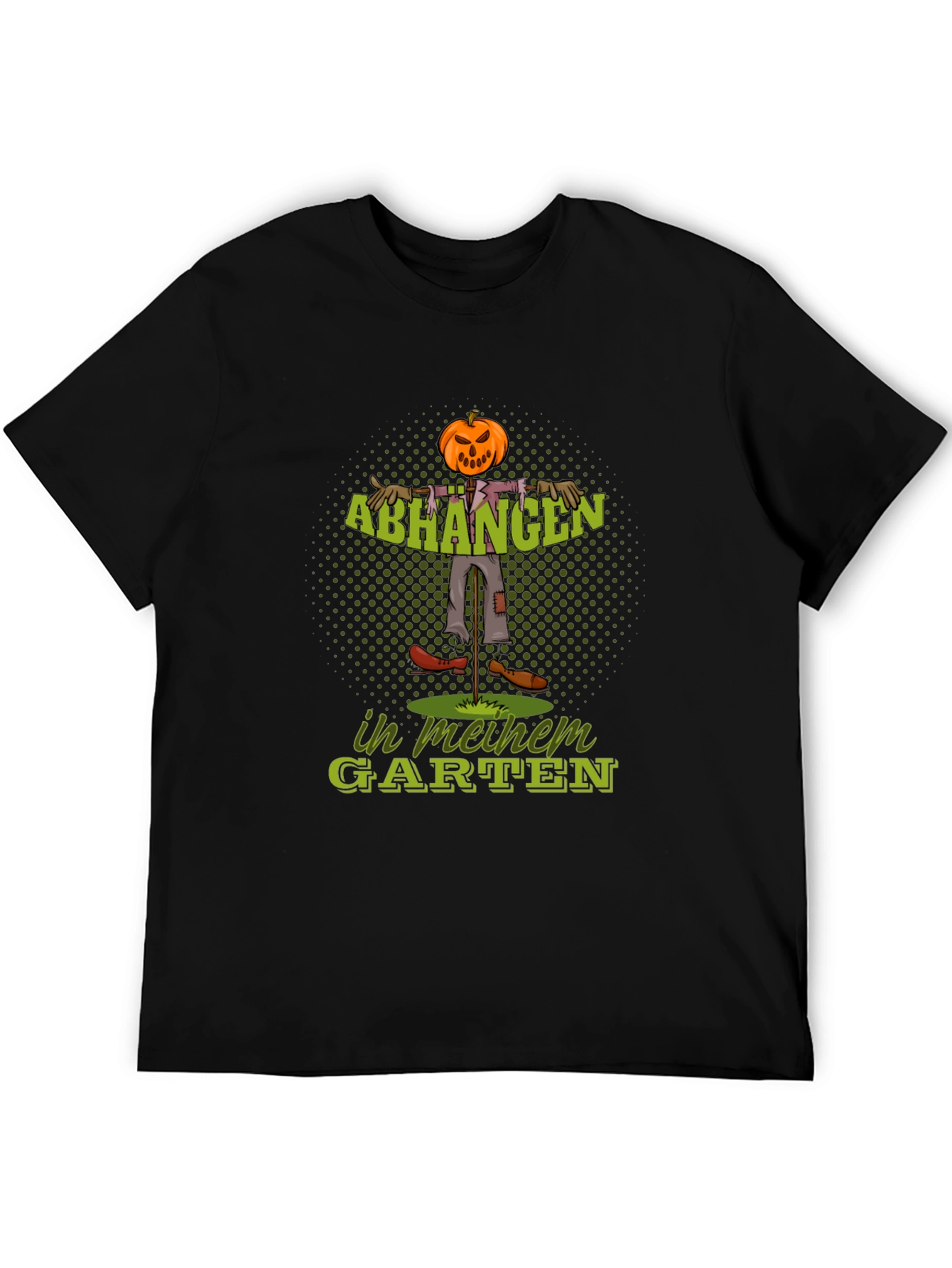 Black Halloween Scarecrow Pumpkin T-Shirt view 5