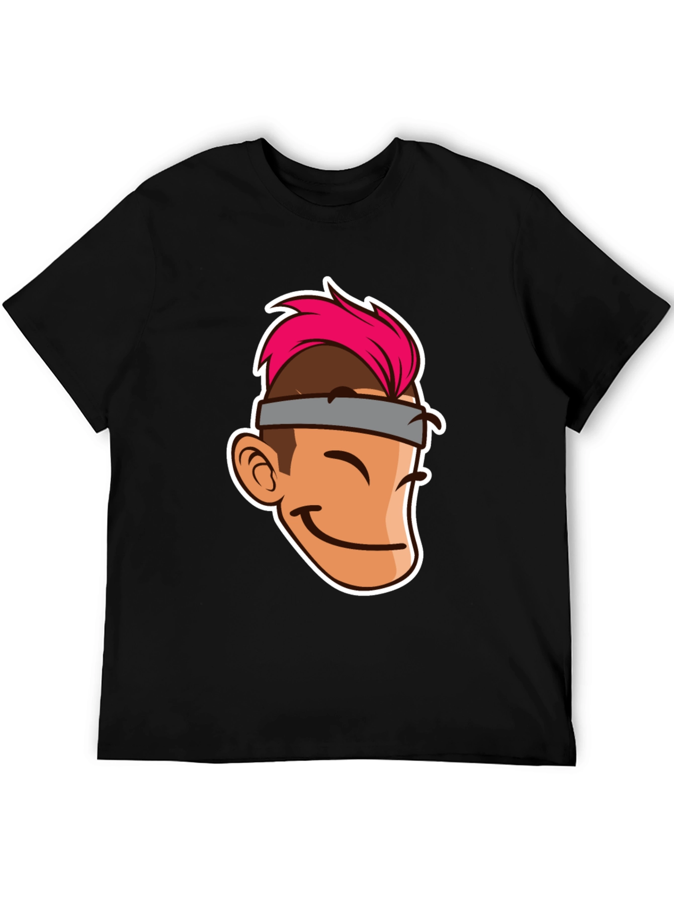Black Cartoon Character Graphic Tee - Black T-Shirt view 5