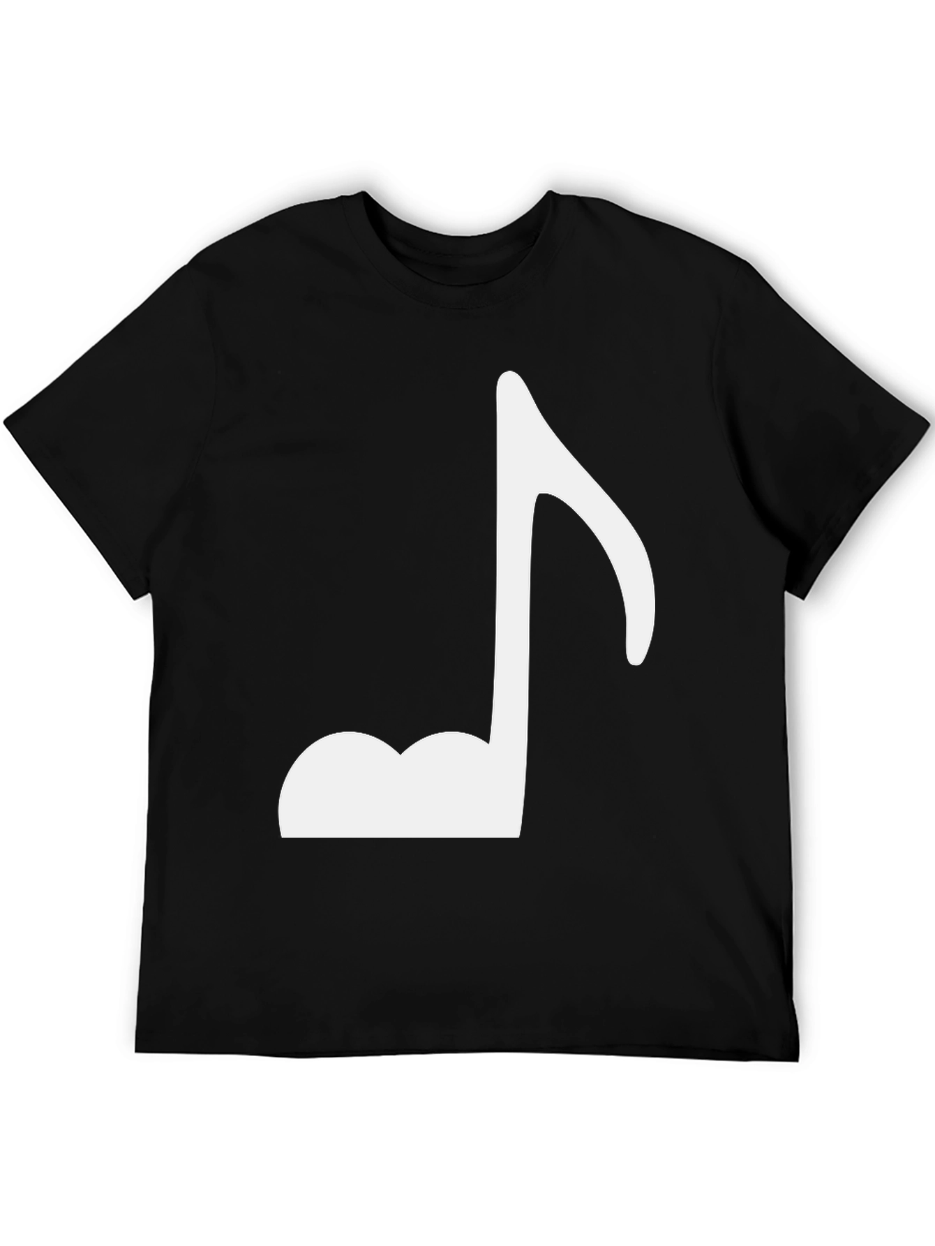 Black Music Note Graphic Black T-Shirt view 5