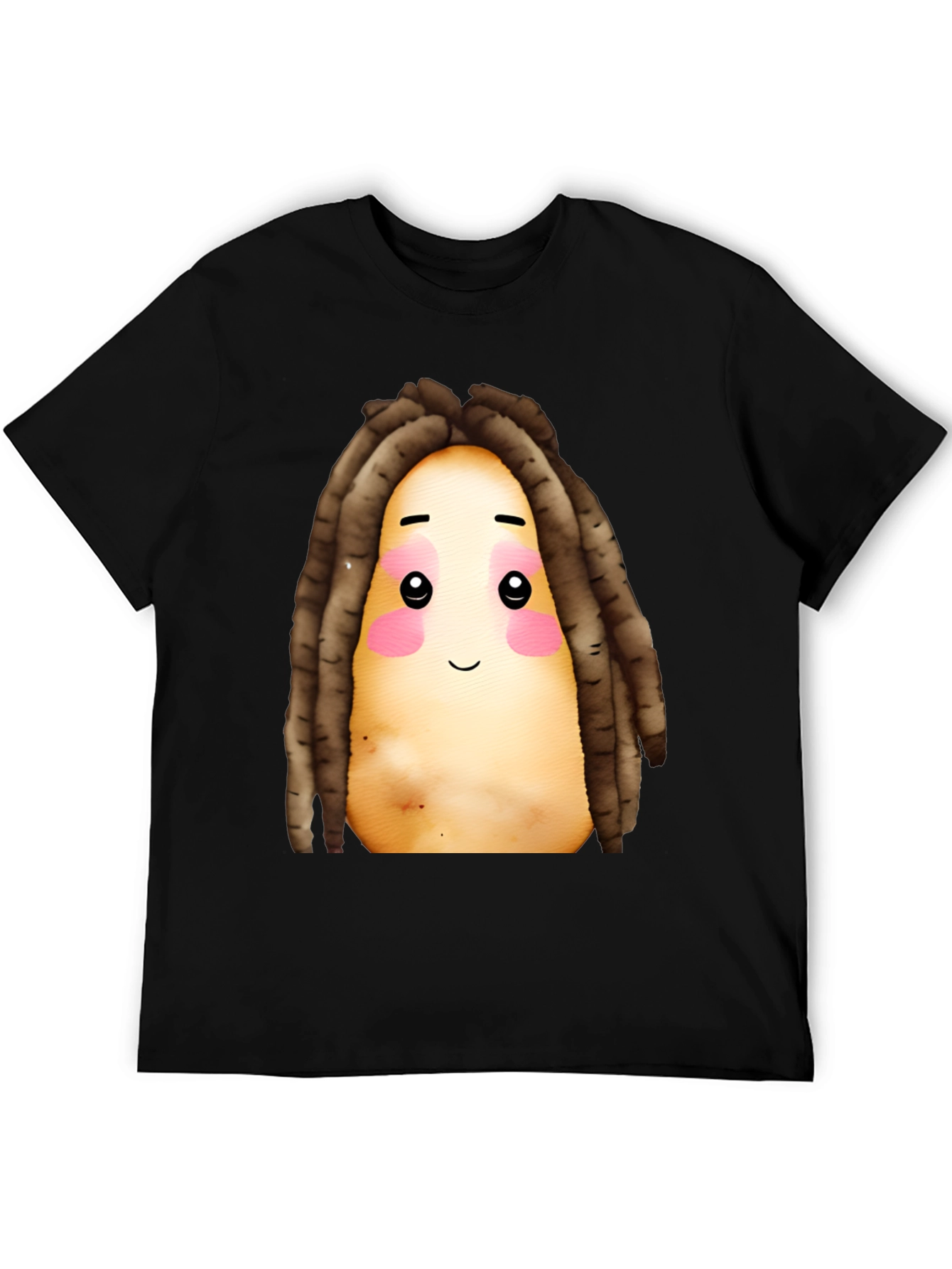 Black Potato Dreadlocks Graphic T-Shirt view 5