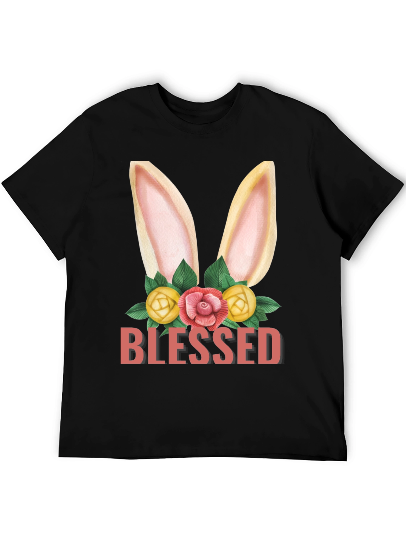 Blessed Easter Bunny Floral Graphic T-Shirt - 5