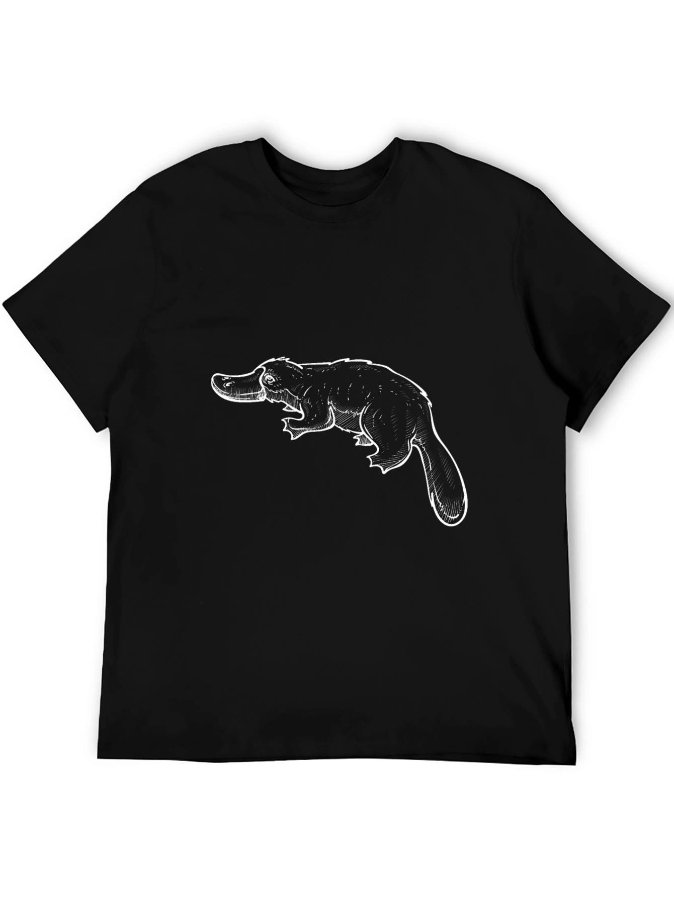 Black Platypus Graphic Tee - Black Cotton T-Shirt view 5