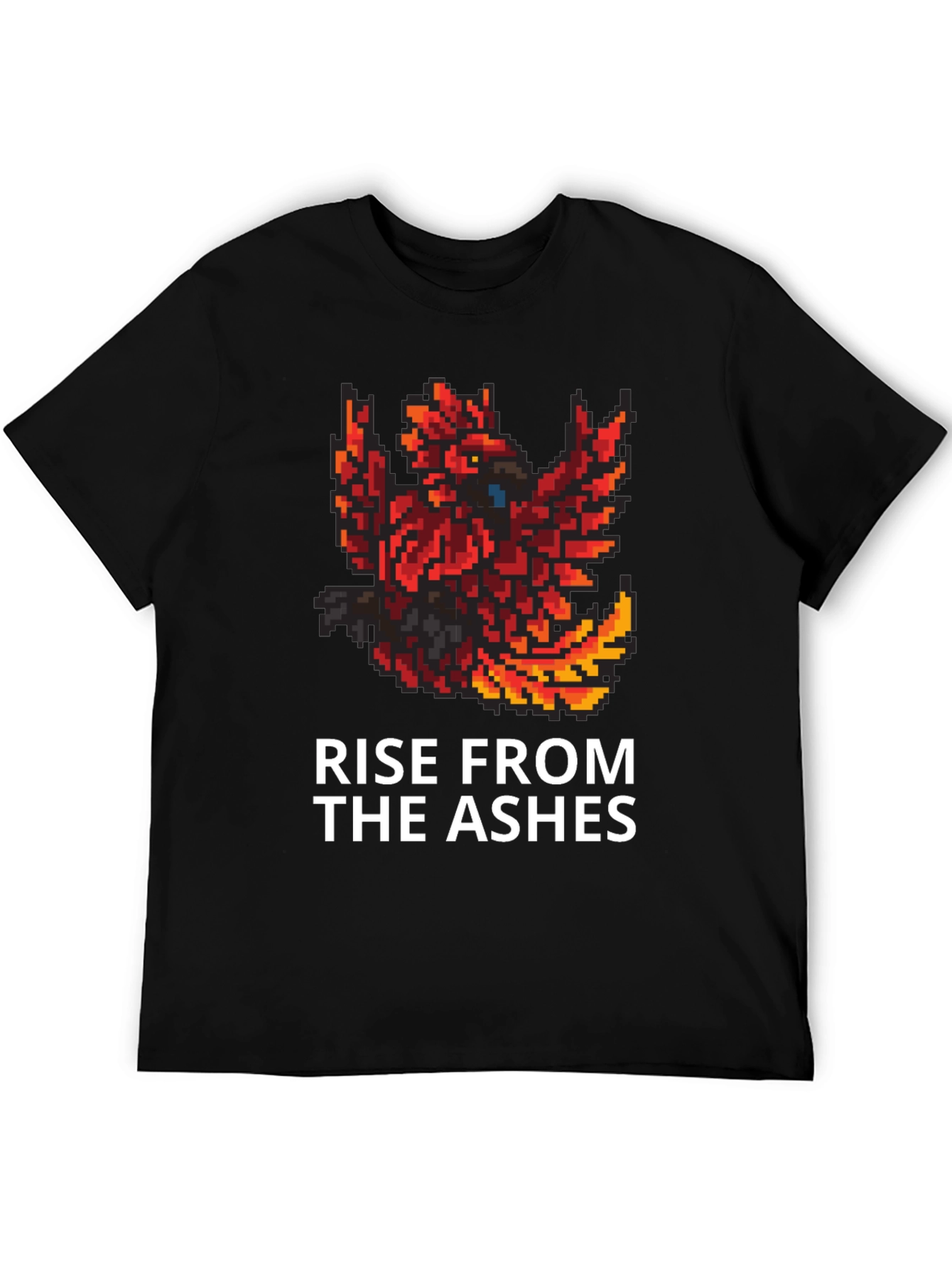Black Rise From The Ashes Phoenix Graphic Tee view 5