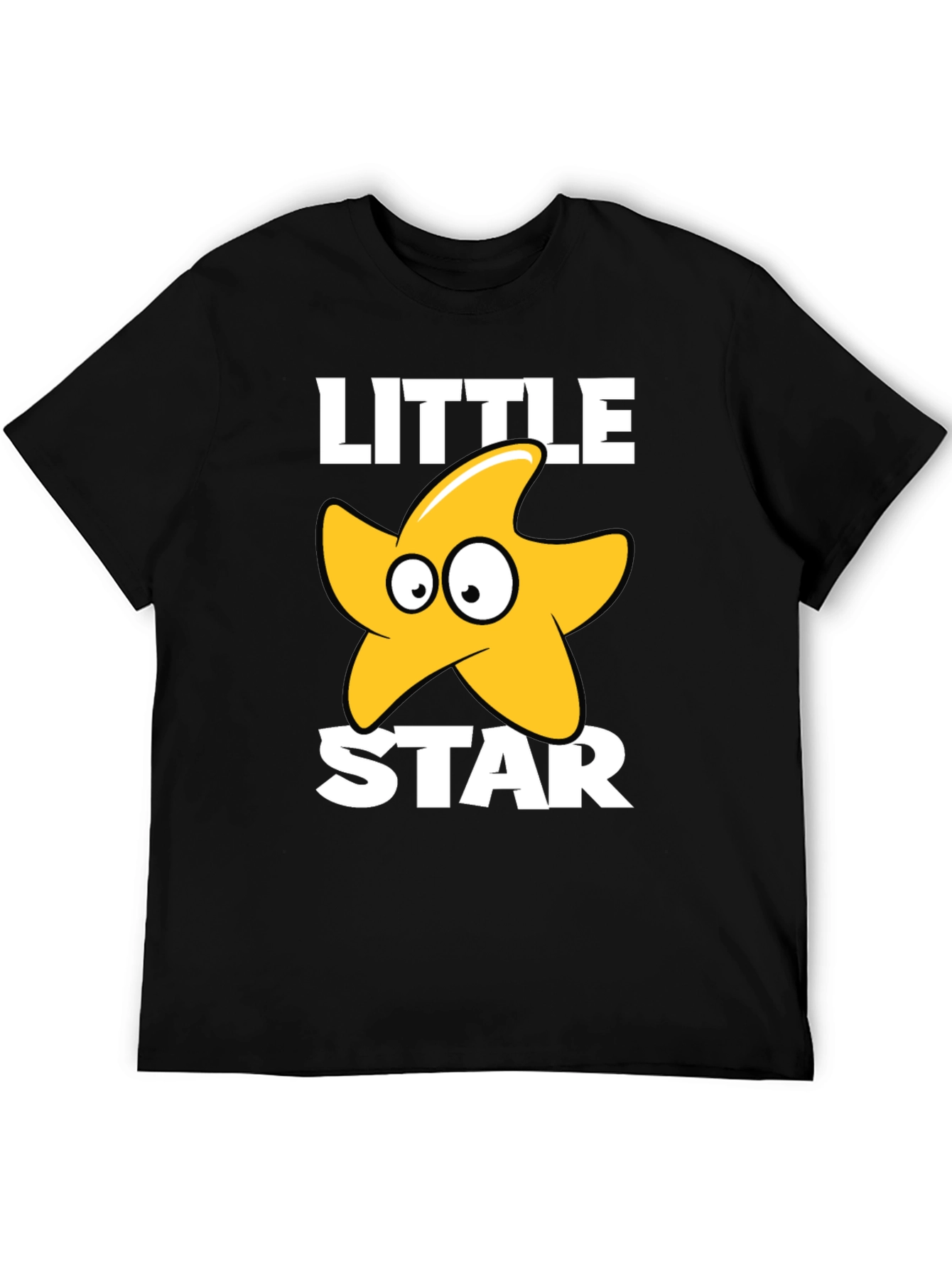 Black Cute 'Little Star' Graphic T-Shirt - Black view 5