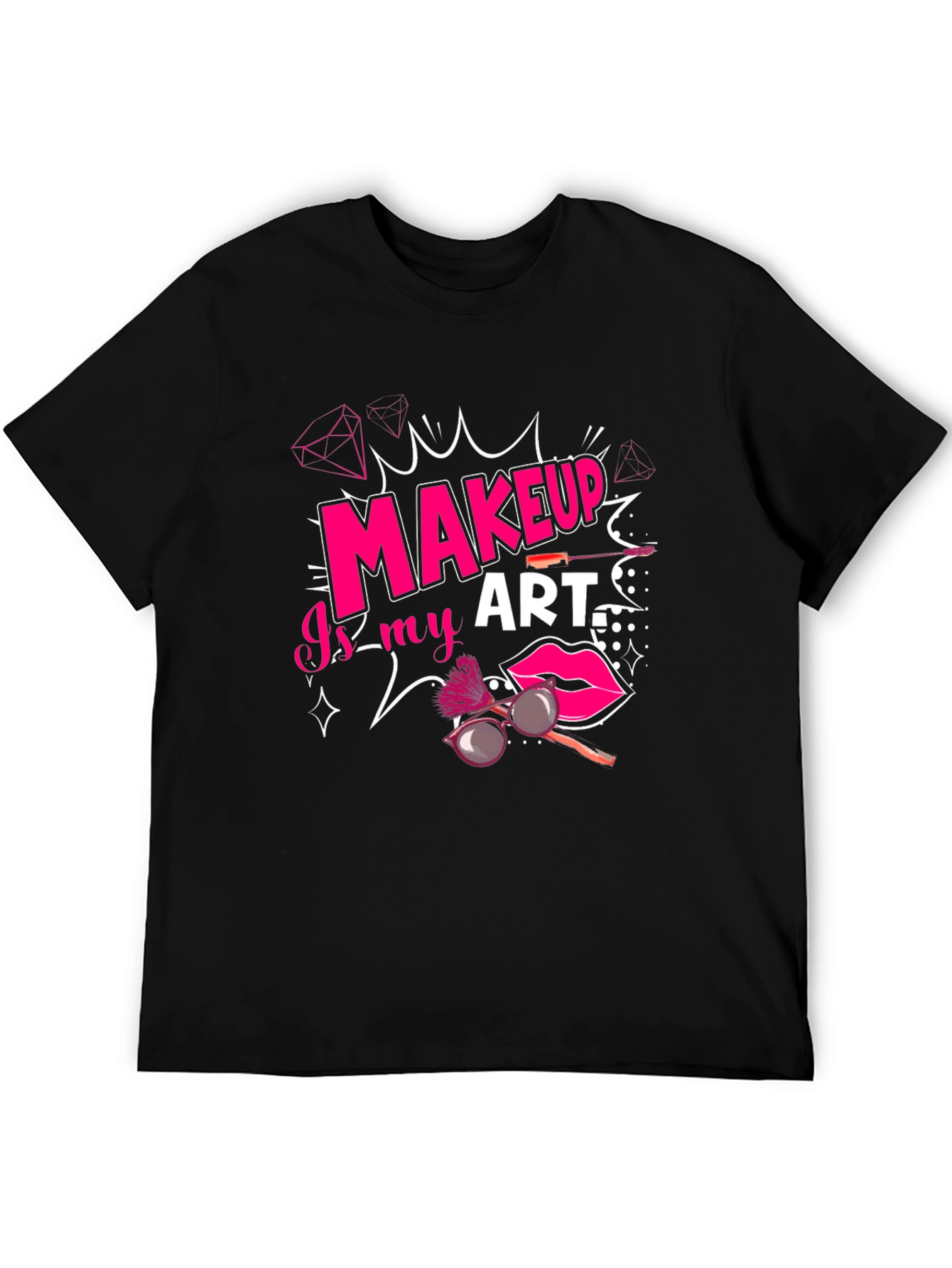 Black Makeup is My Art T-Shirt - Black view 5