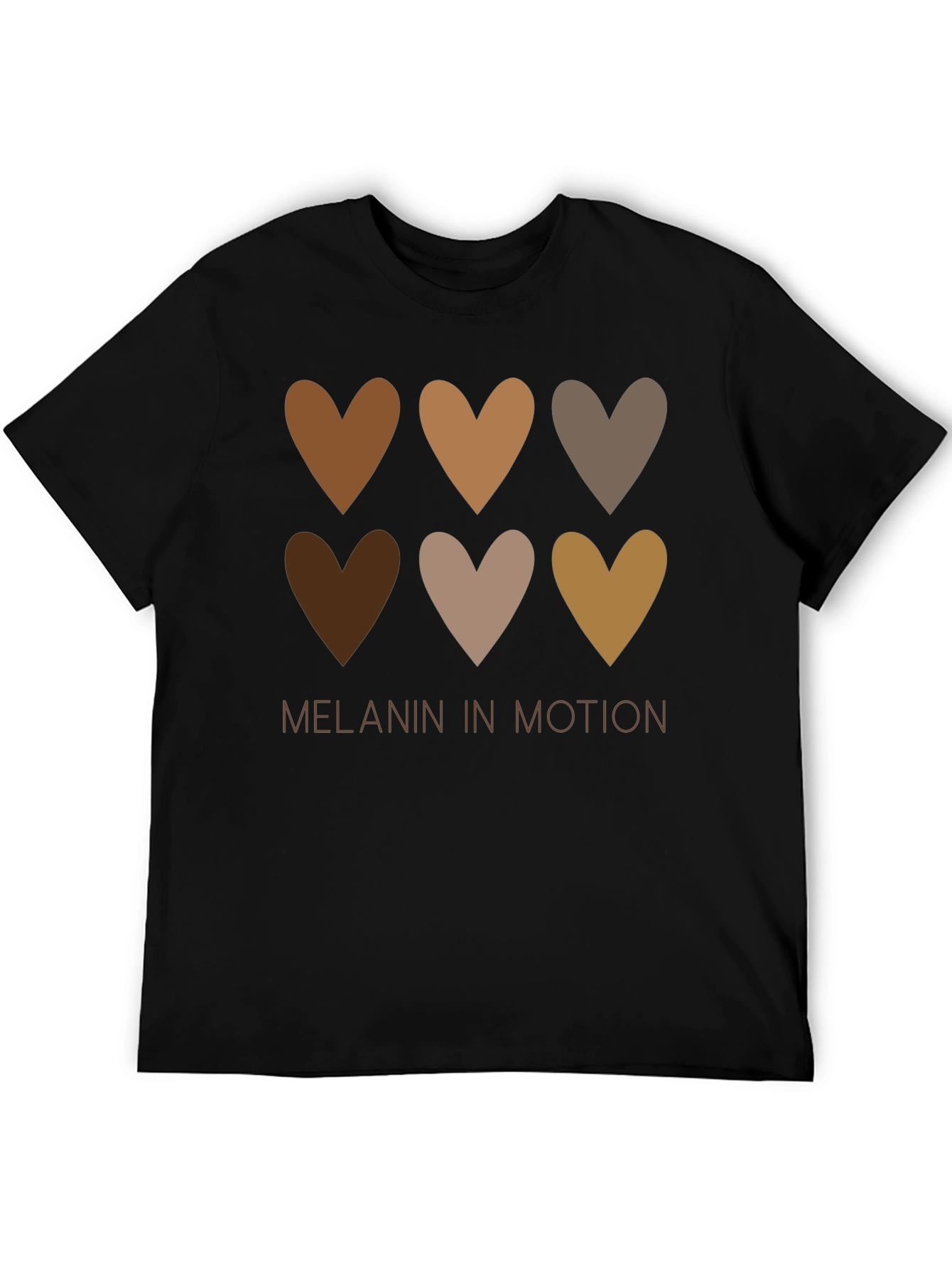 Black Melanin in Motion Graphic Tee - Black view 5