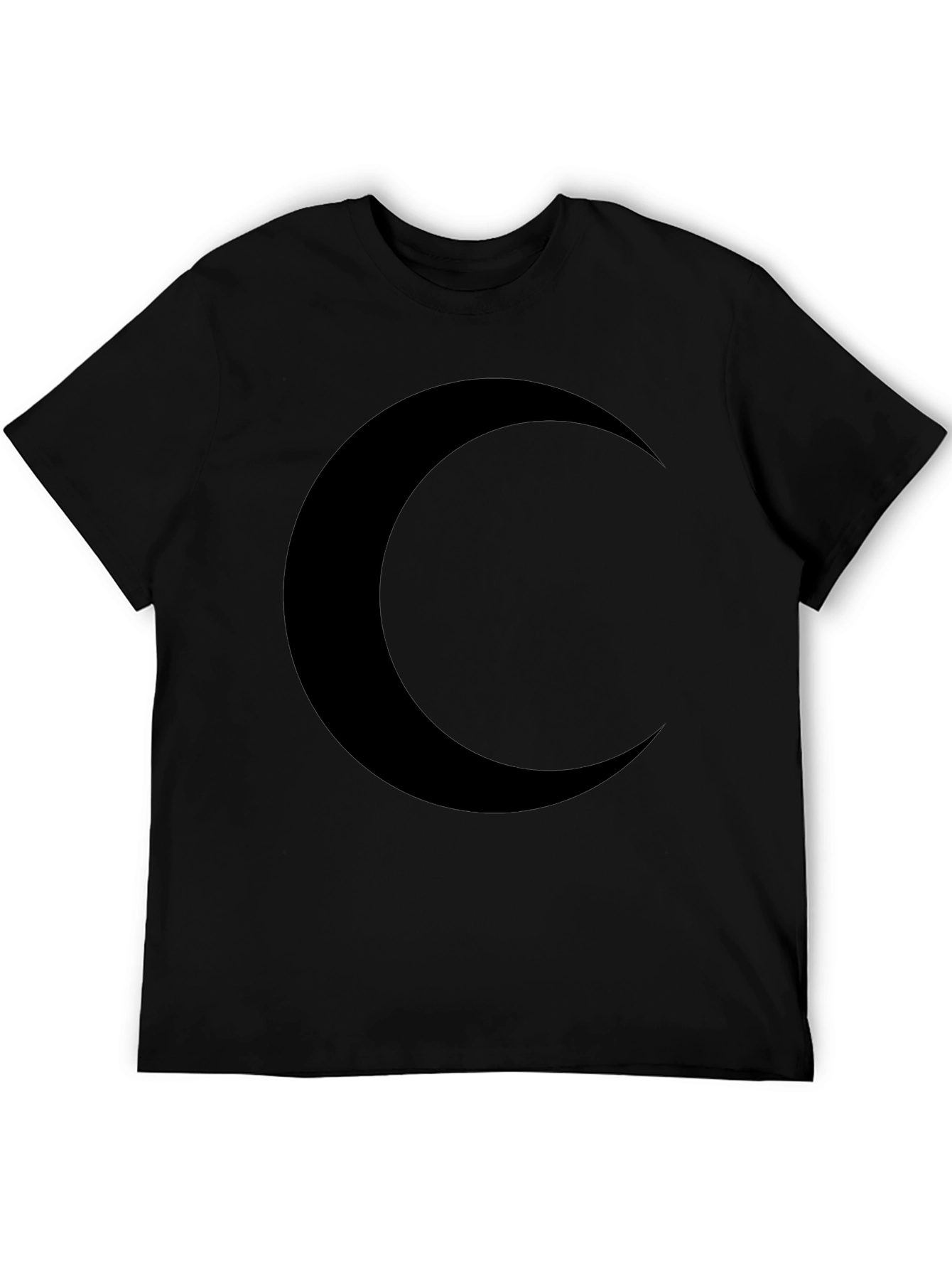 Black Crescent Moon Black T-Shirt - Stylish & Comfortable view 5