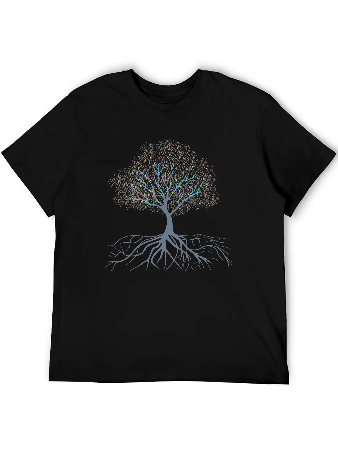 Black Tree of Life Graphic Print T-Shirt view 5
