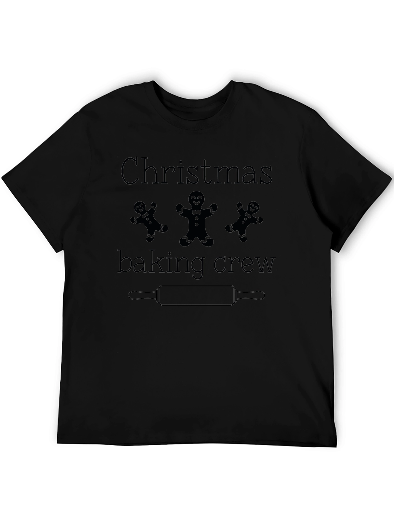 Black Christmas Baking Crew Black T-Shirt view 5