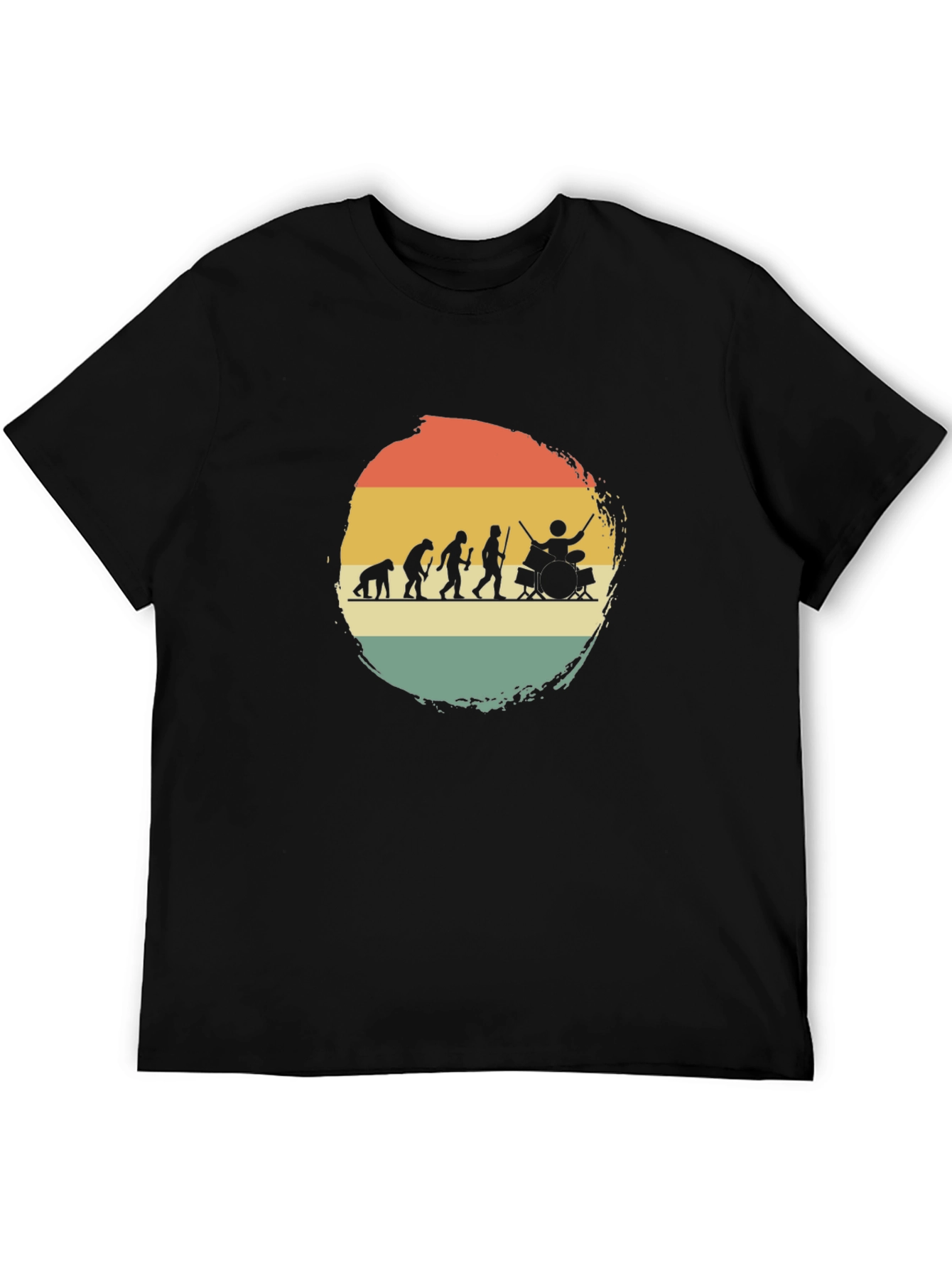 Black Drummer Evolution Black T-Shirt view 5