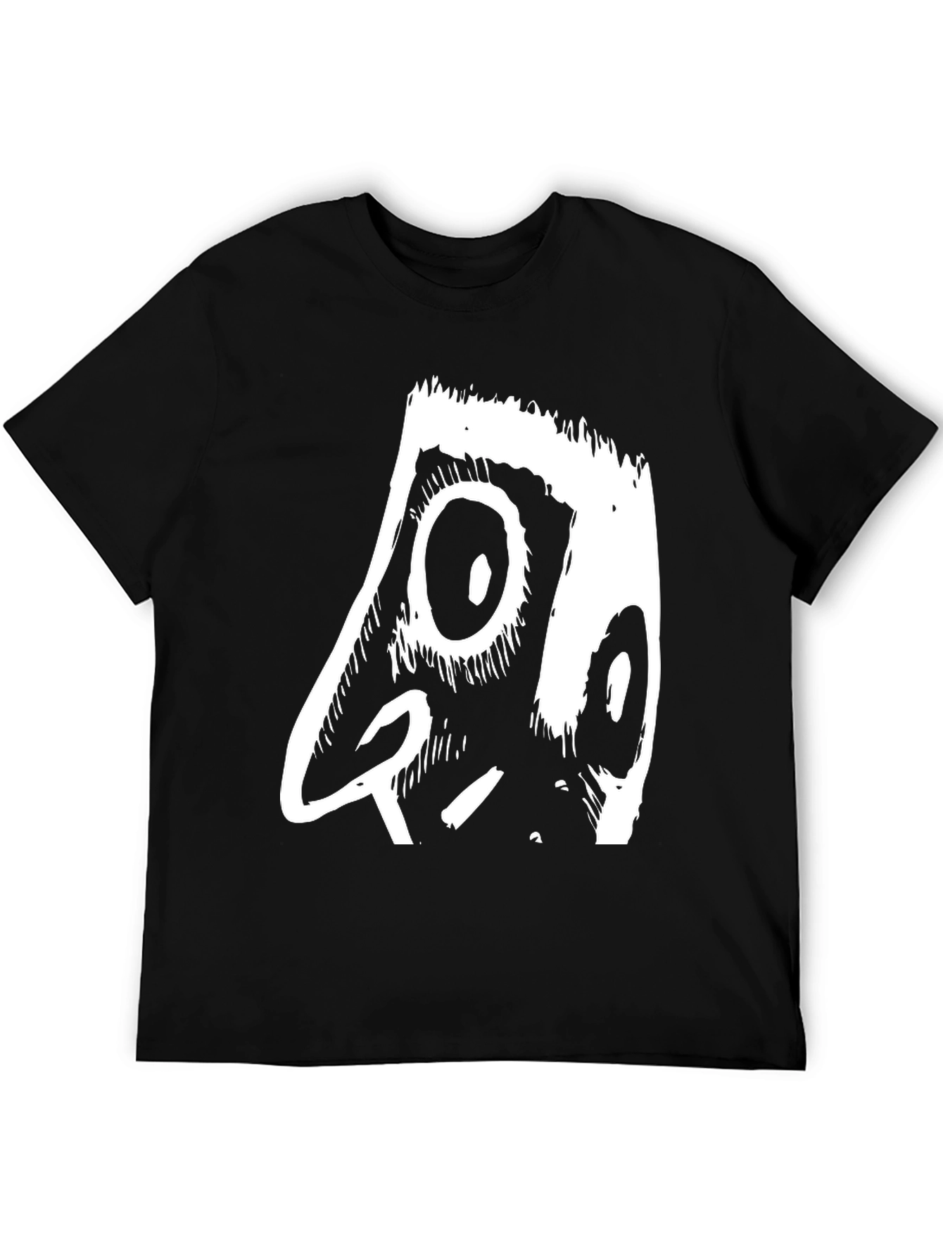 Black Abstract Graphic Print Black T-Shirt view 5