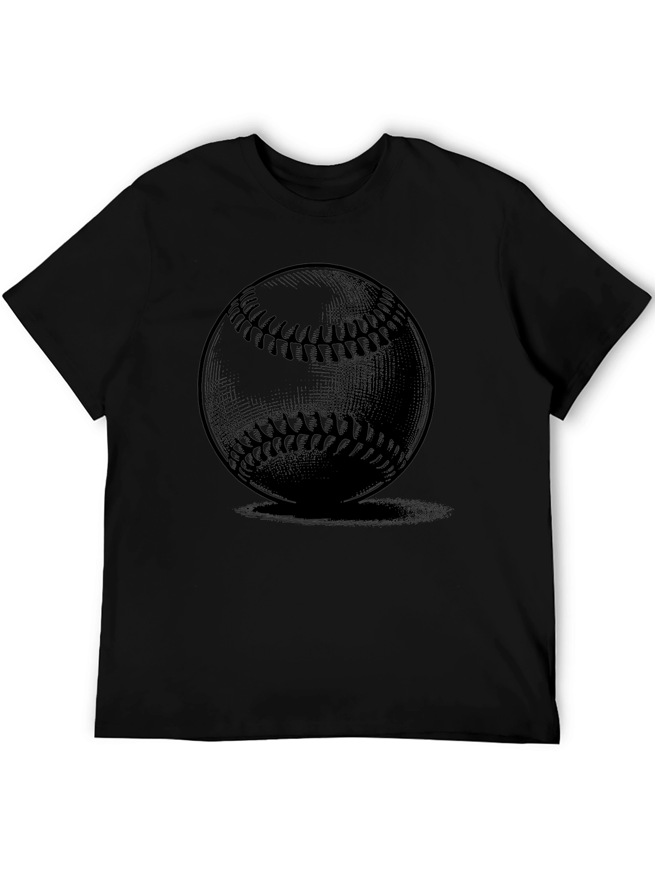 Black Baseball Graphic T-Shirt - Classic Sportswear view 5