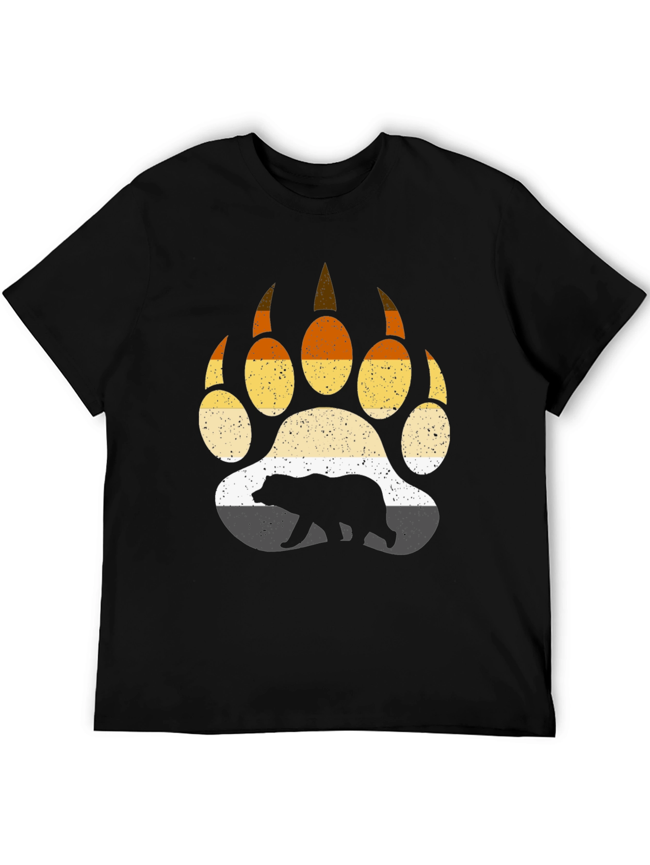Black Bear Pride Paw Print T-Shirt view 5