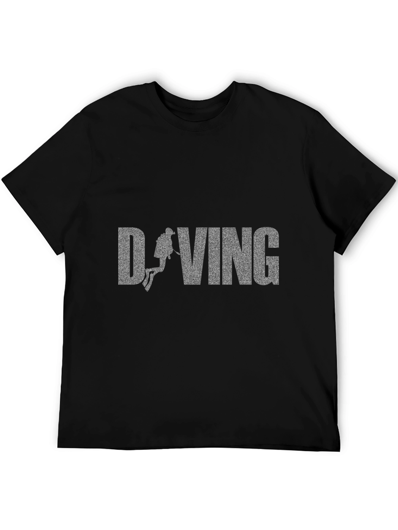 Black Diving Graphic T-Shirt - Black view 5
