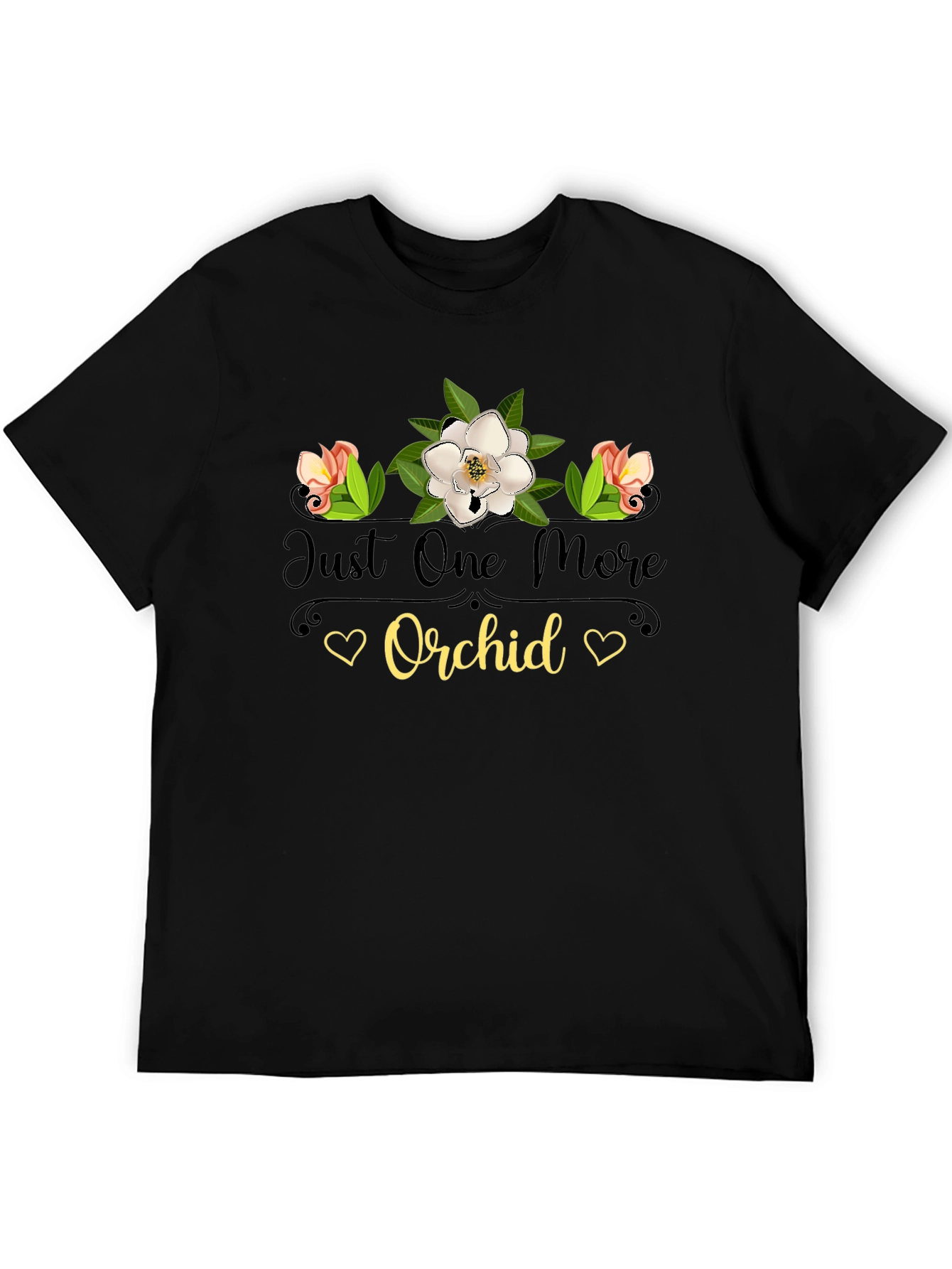 Black Just One More Orchid Black T-Shirt view 5