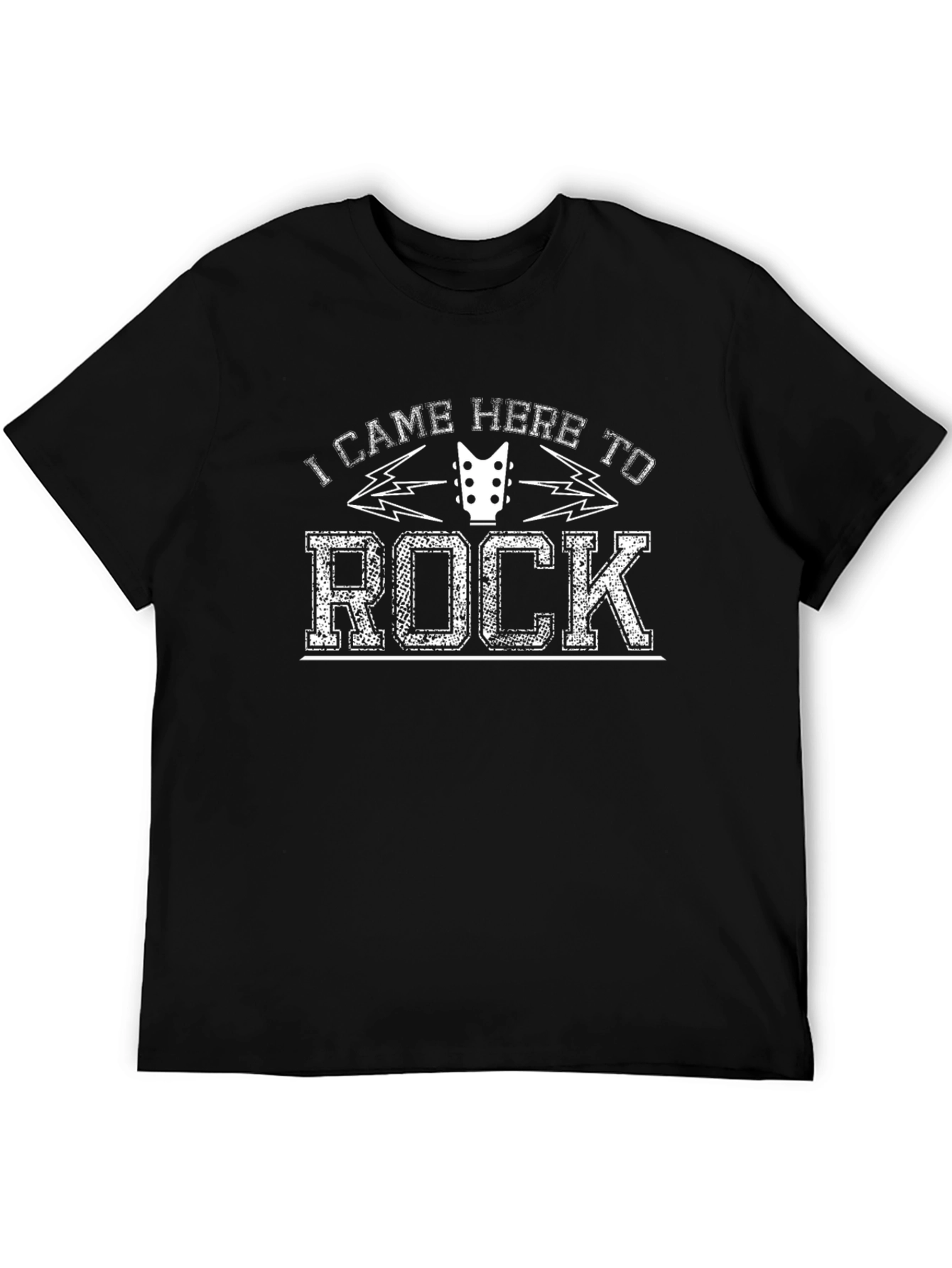 Black I Came Here To Rock T-Shirt view 5