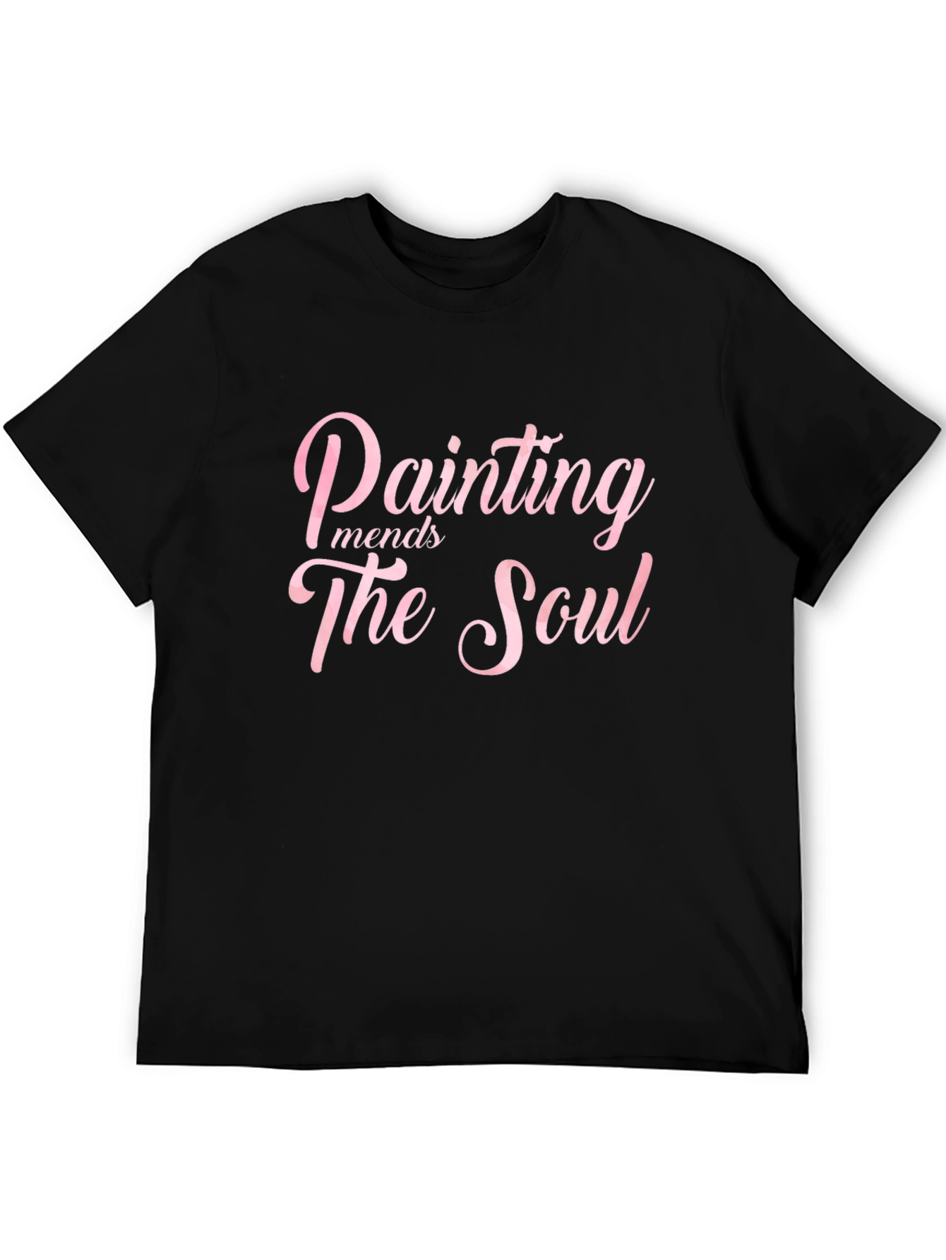 Black Painting Mends The Soul Black T-Shirt view 5