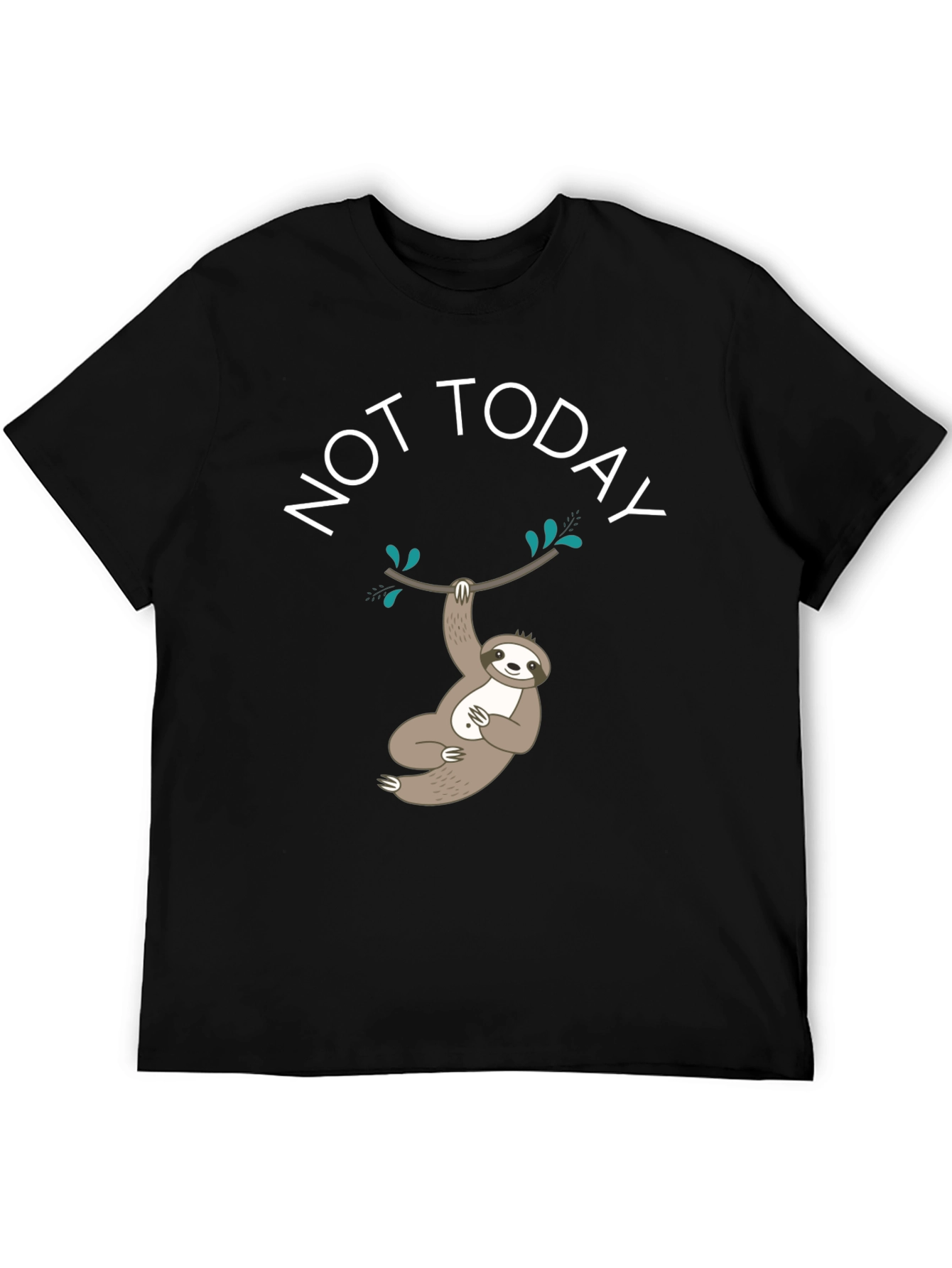 Black Not Today Sloth Graphic Tee view 5