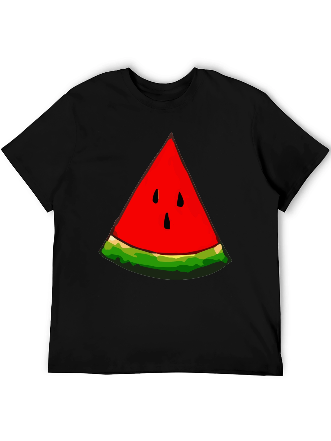 Black Watermelon Slice Graphic T-Shirt - Unisex Summer Style view 5