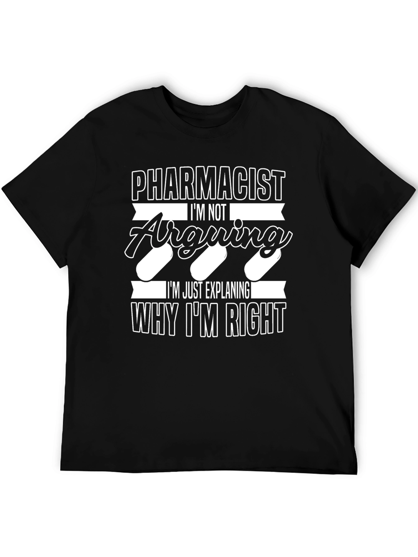 Black Pharmacist Arguing Funny T-Shirt view 5