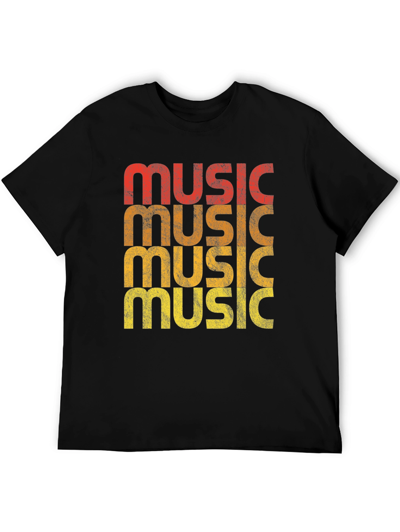 Black Retro Music Graphic T-Shirt view 5