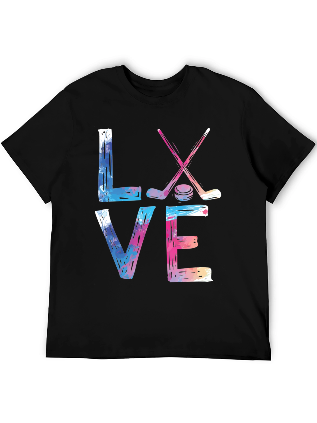 Black Love Hockey Graphic T-Shirt view 5