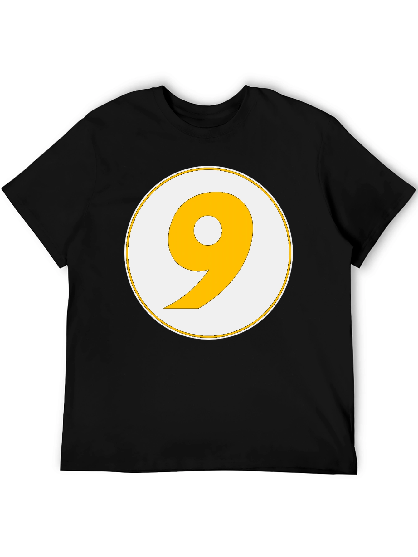 Black Nine Ball Graphic Tee - Black Cotton Blend view 5