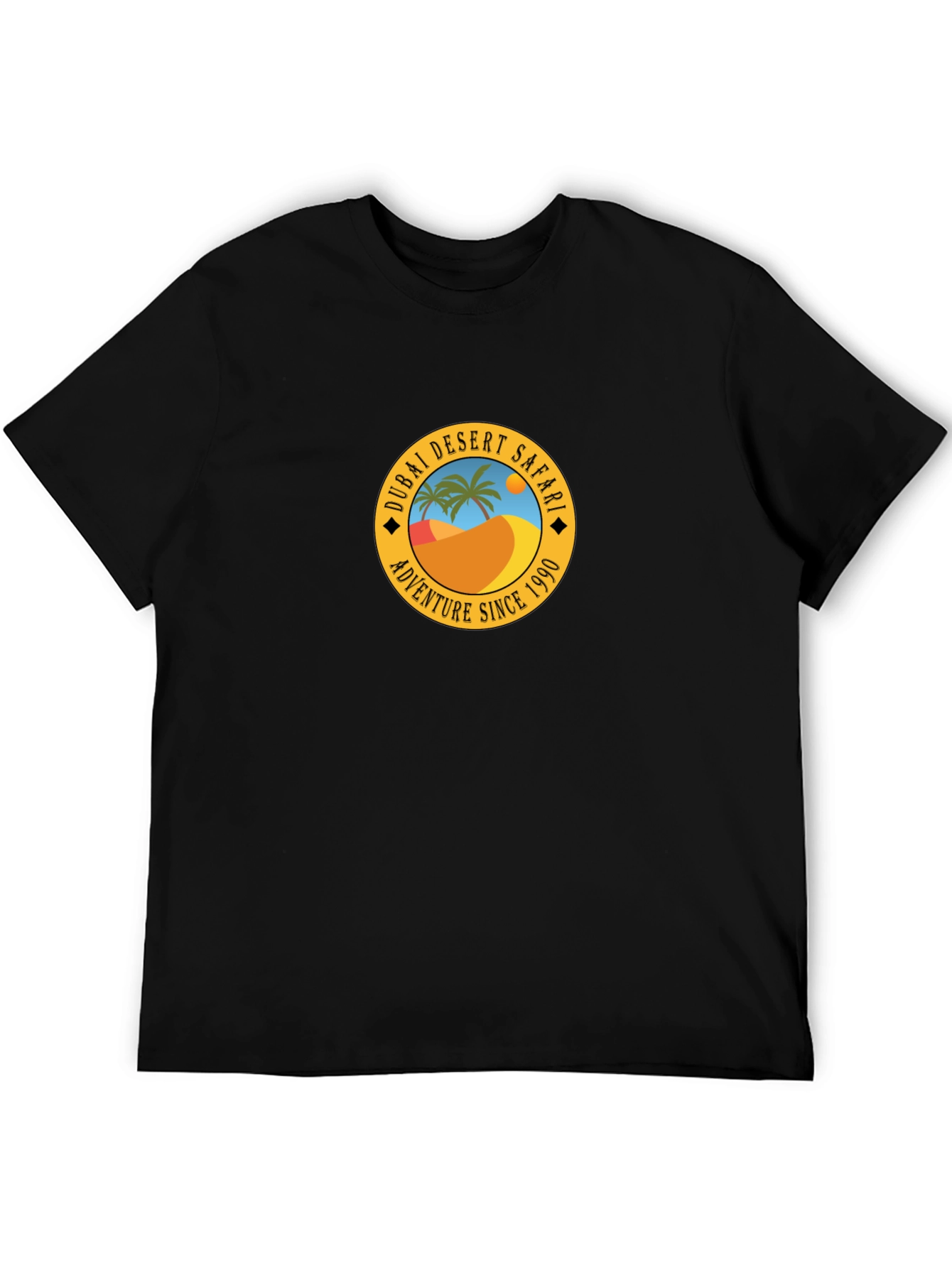 Black Dubai Desert Safari Adventure Tee view 5