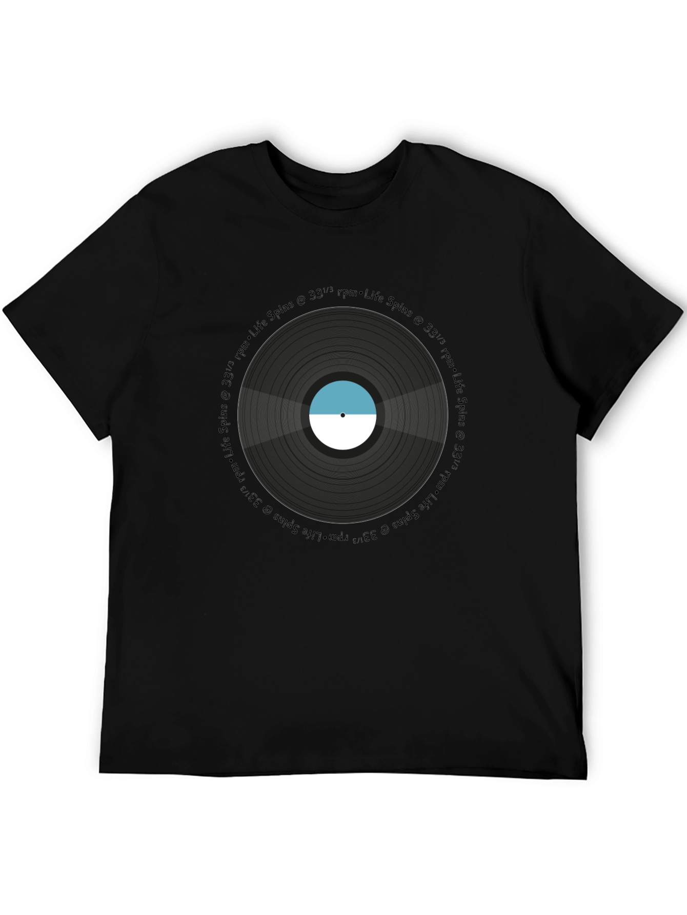 Black Life Spins Record T-Shirt view 5