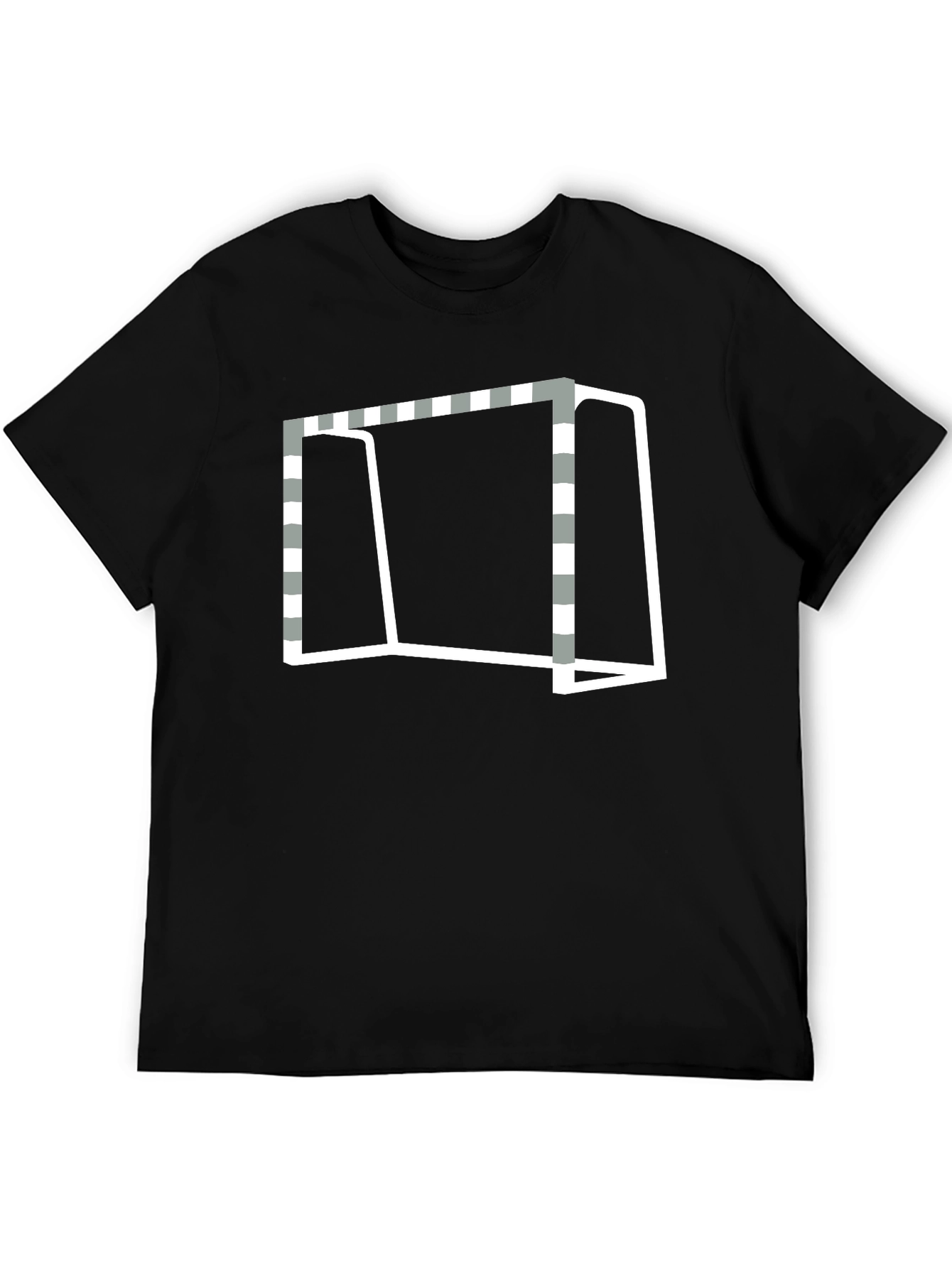 Black Goal Graphic Tee - Black Cotton Blend T-Shirt view 5