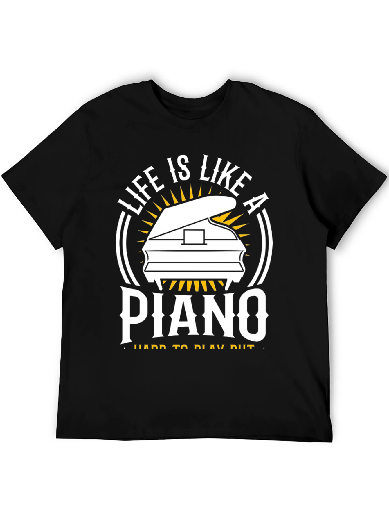 Black Life is Like a Piano T-Shirt - Music Lover Tee view 5