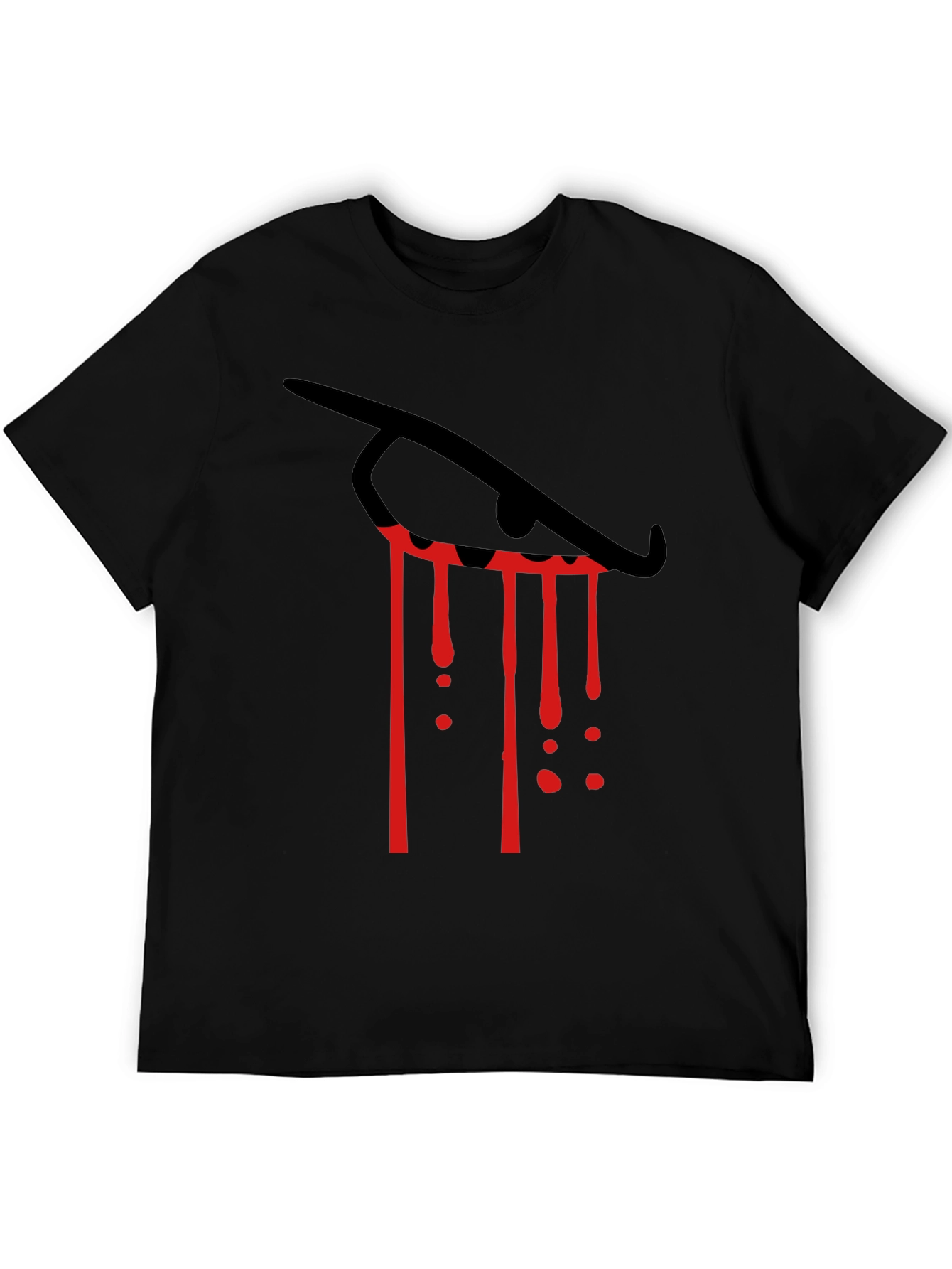 Black Eye Tears Blood Red Graphic Tee view 5