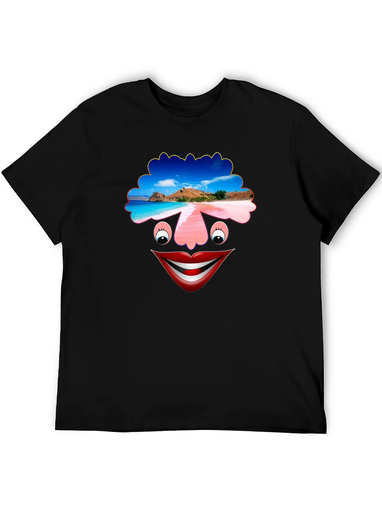 Black Funny Face Graphic T-Shirt view 5