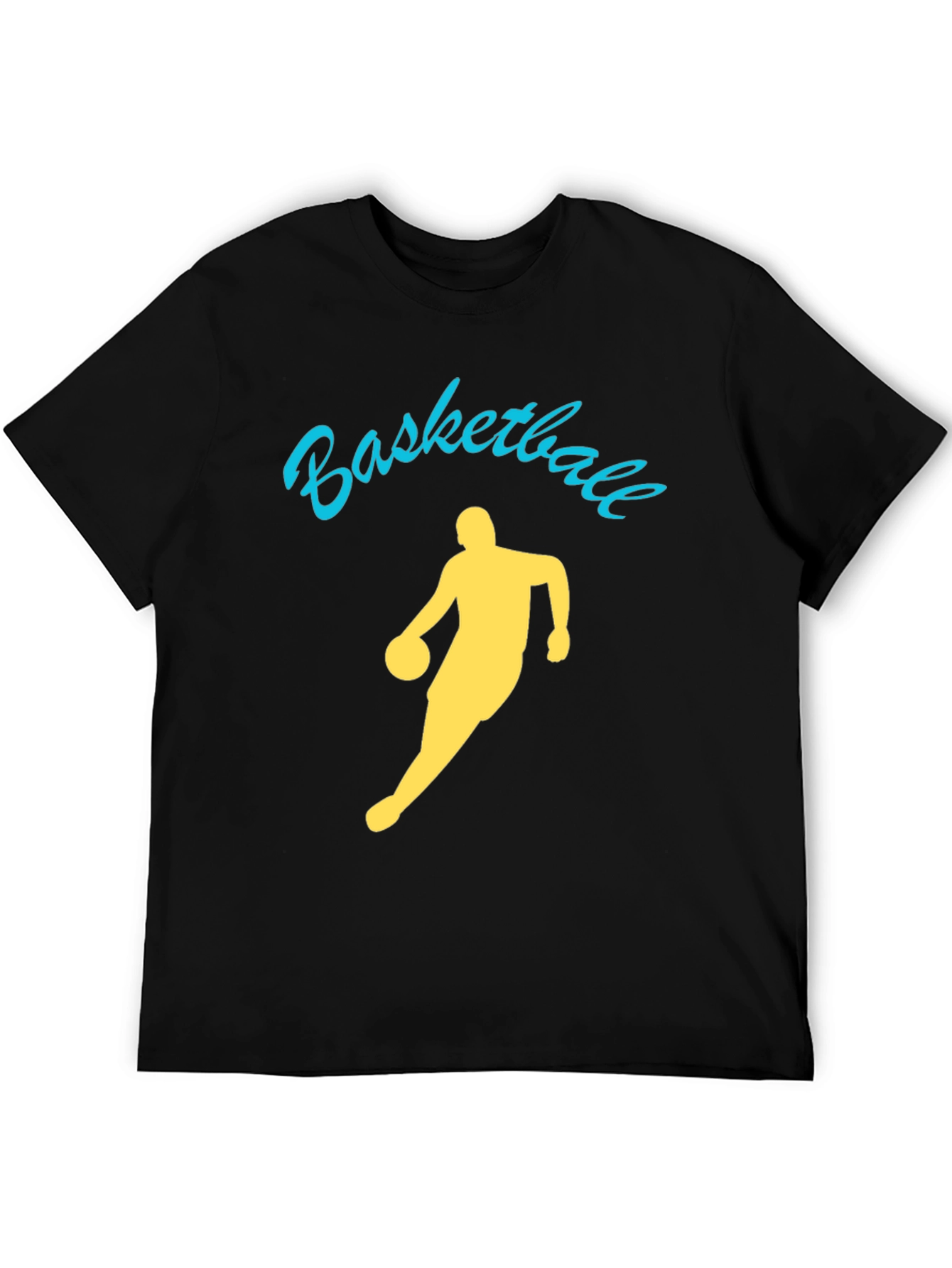 Black Basketball Player Graphic Tee - Black Cotton Shirt view 5