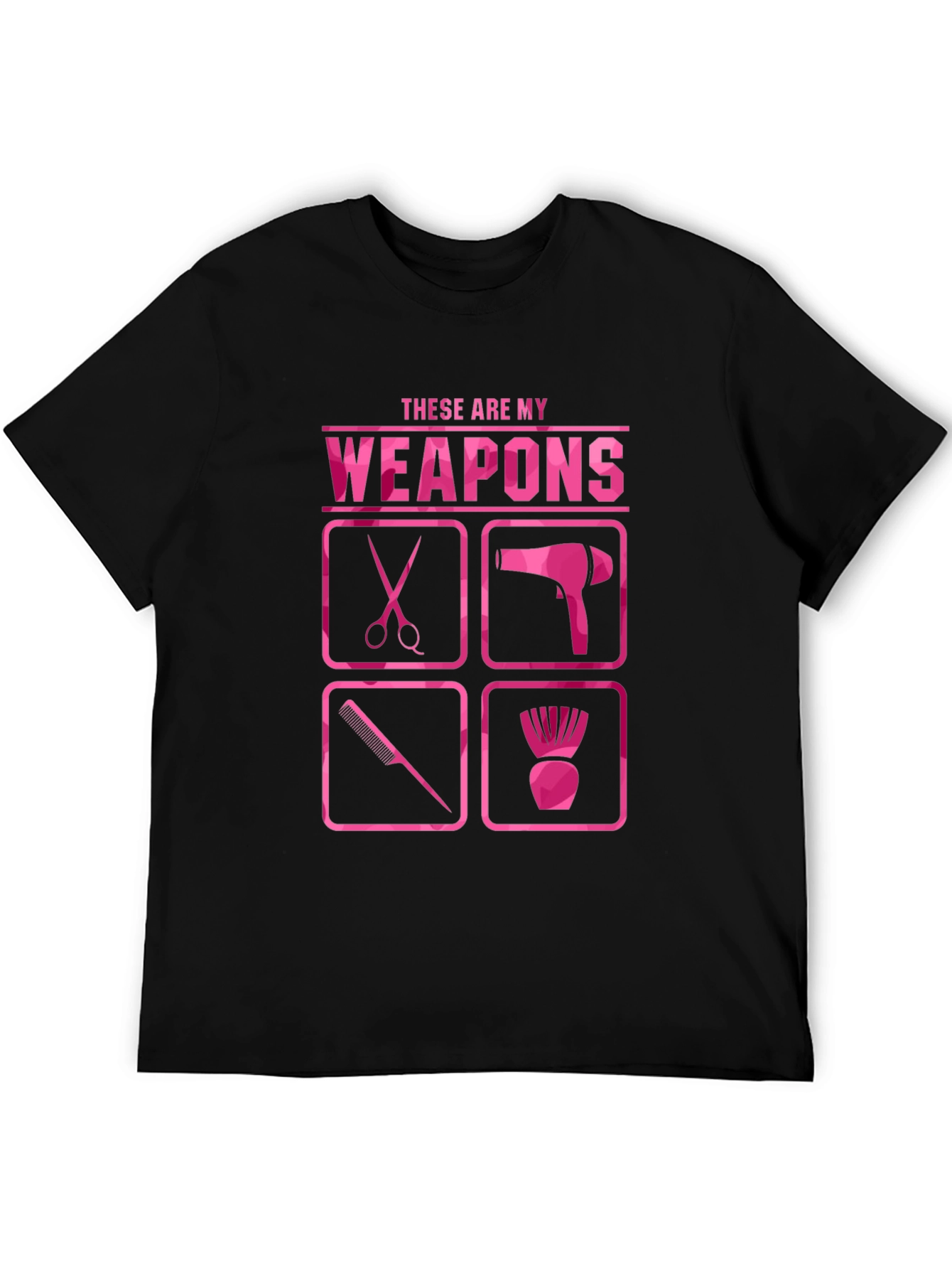 Black Hairstylist Weapons T-Shirt - Salon Life view 5