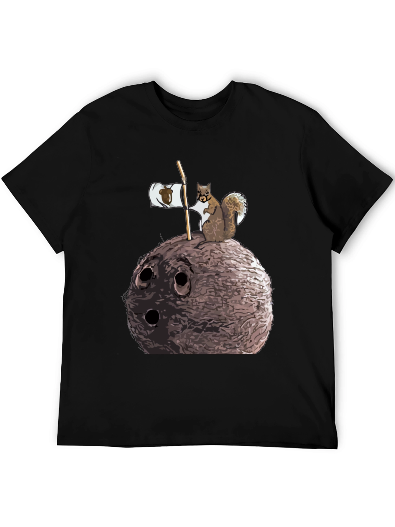 Black Nutty Squirrel Graphic Tee - Unique Humor view 5