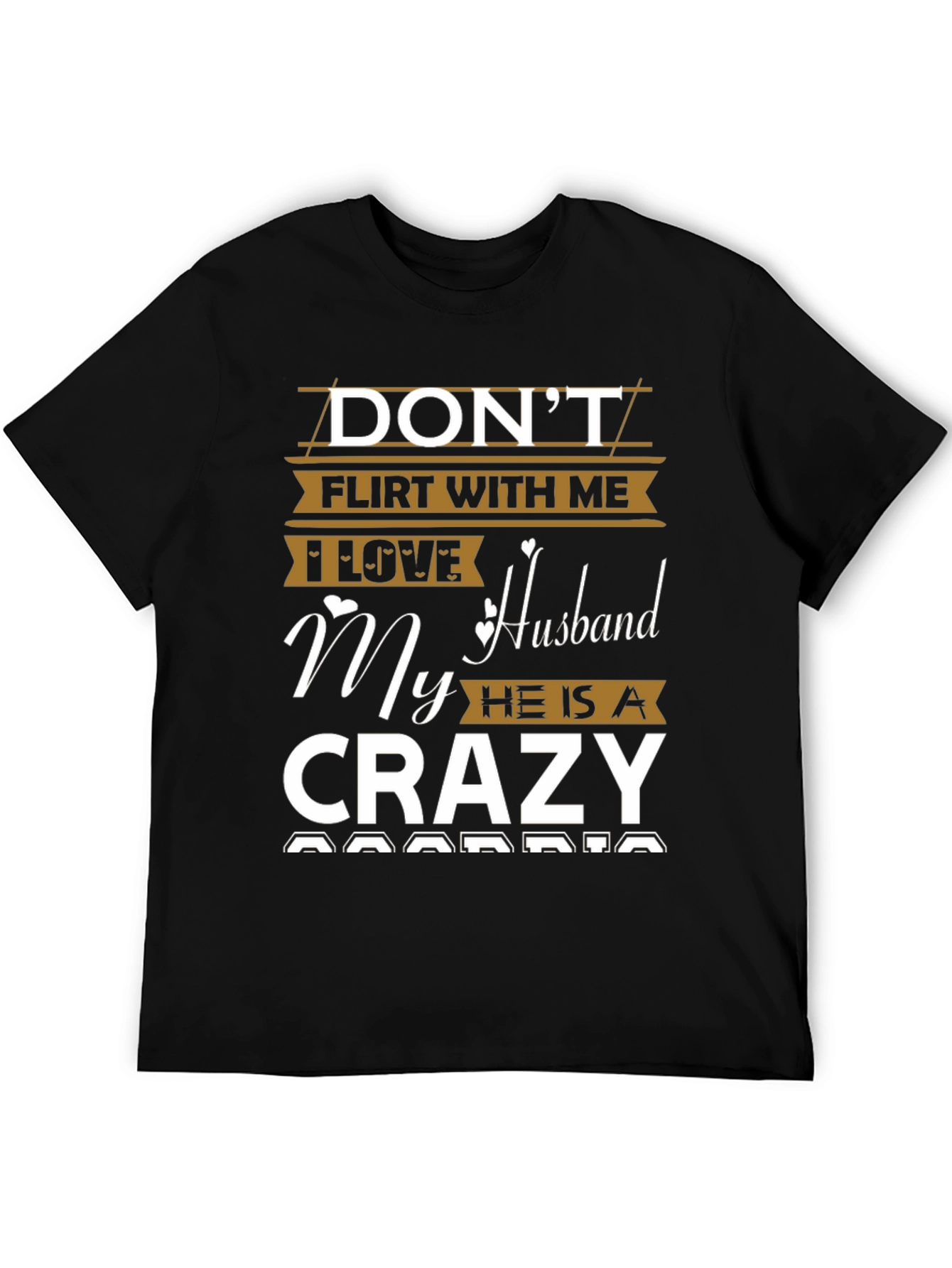 Black Don't Flirt With Me T-Shirt view 5