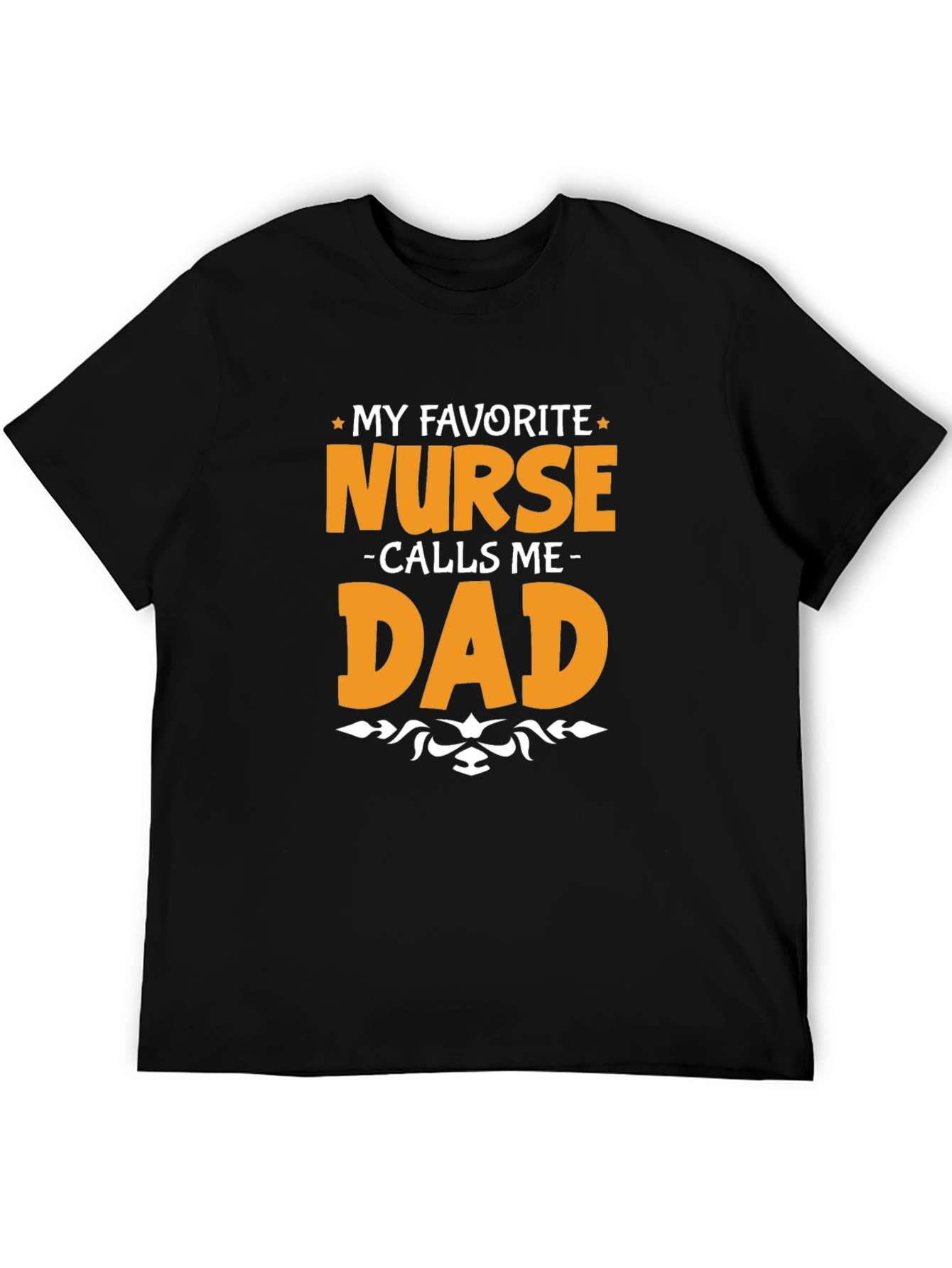 Black My Favorite Nurse Calls Me Dad T-Shirt view 5