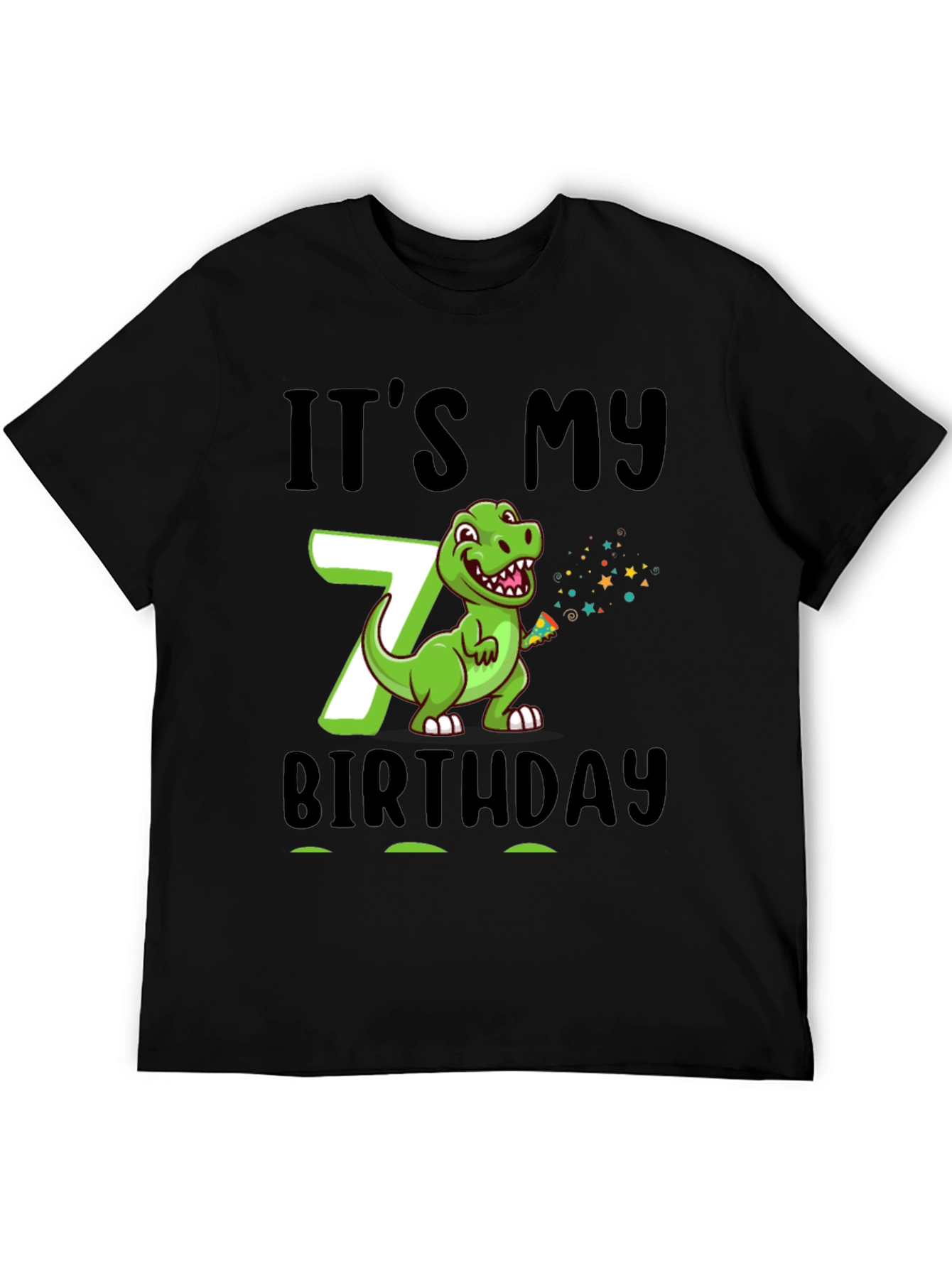 It's My 7th Birthday Dinosaur T-Shirt - 5