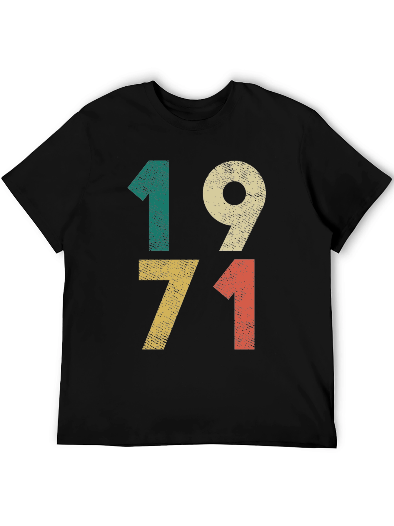 Black Retro 1971 T-Shirt - Vintage Style Birthday Tee view 5