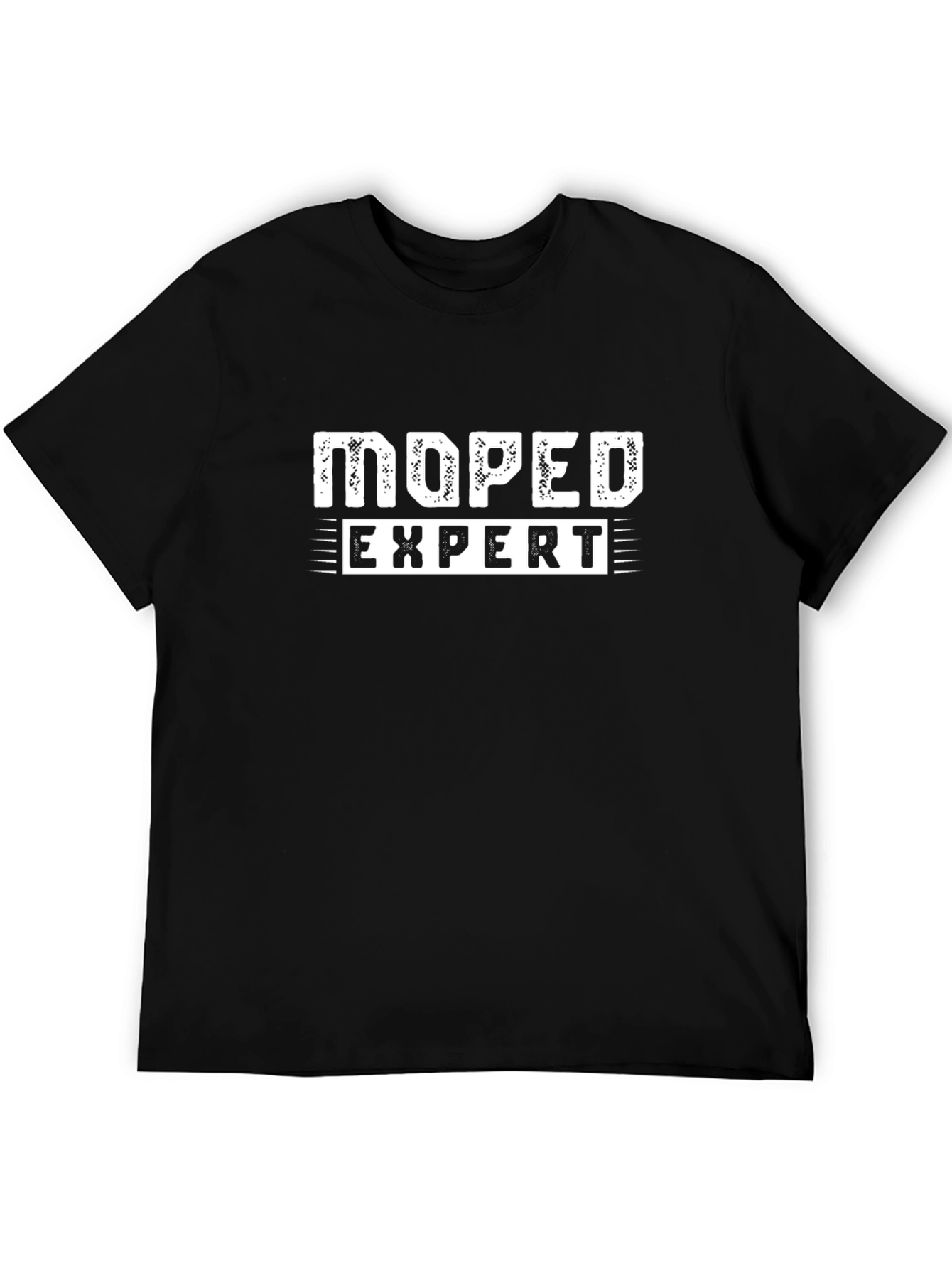 Black Moped Expert Graphic Tee - Black Cotton T-Shirt view 5