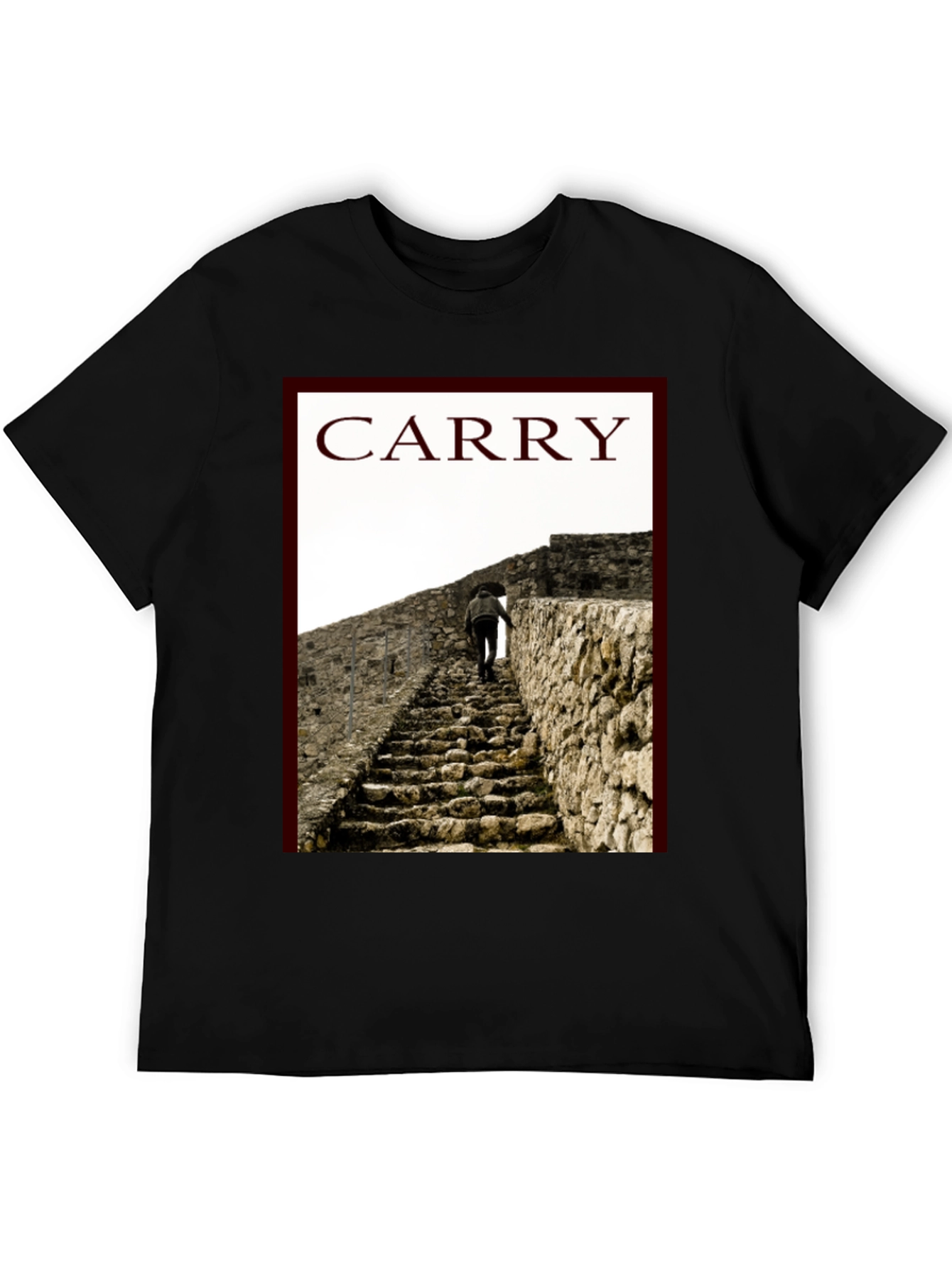 Black Carry Graphic Tee - Climb Your Way Up! view 5
