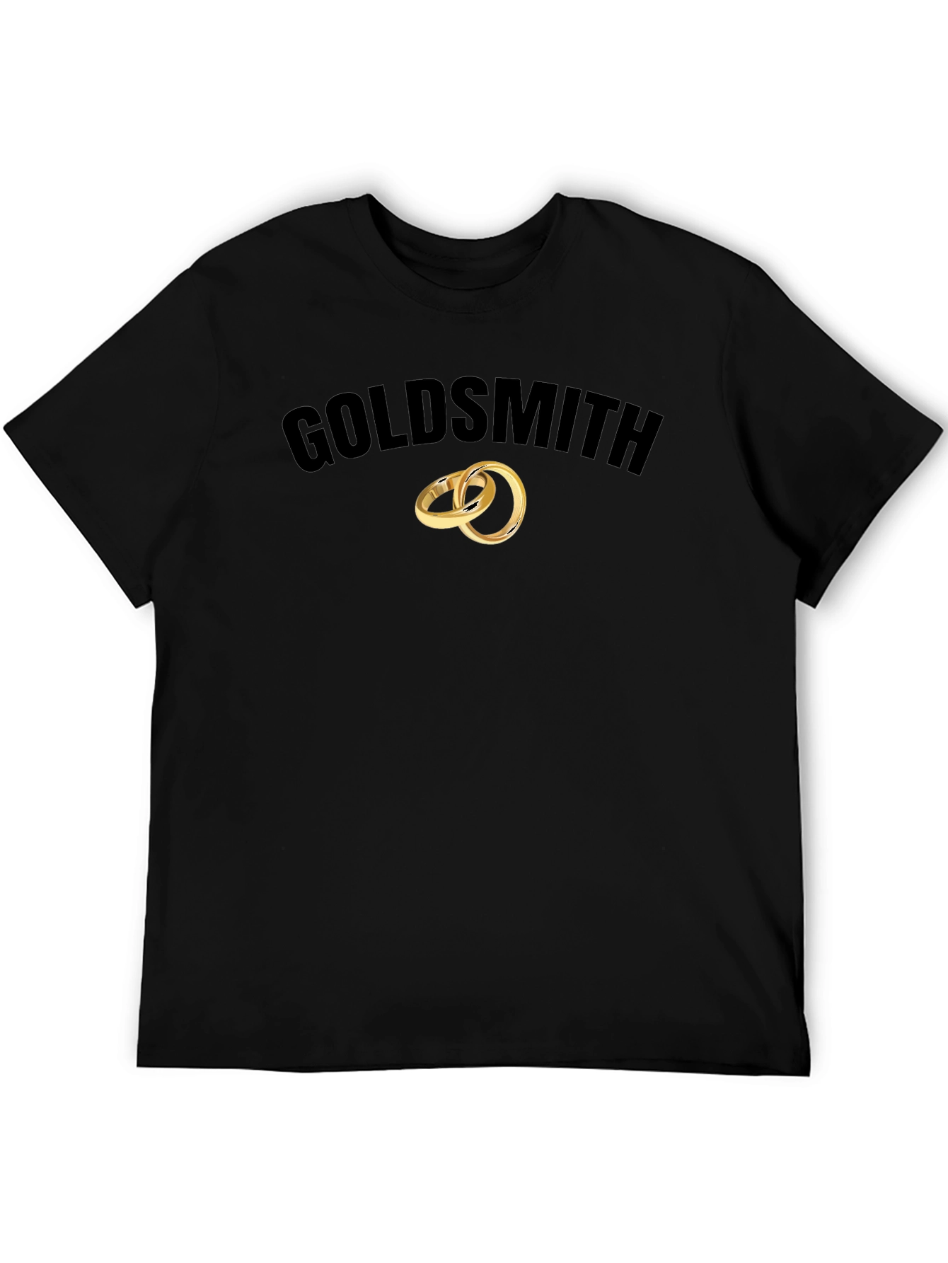 Black Goldsmith Wedding Ring Graphic Black T-Shirt view 5