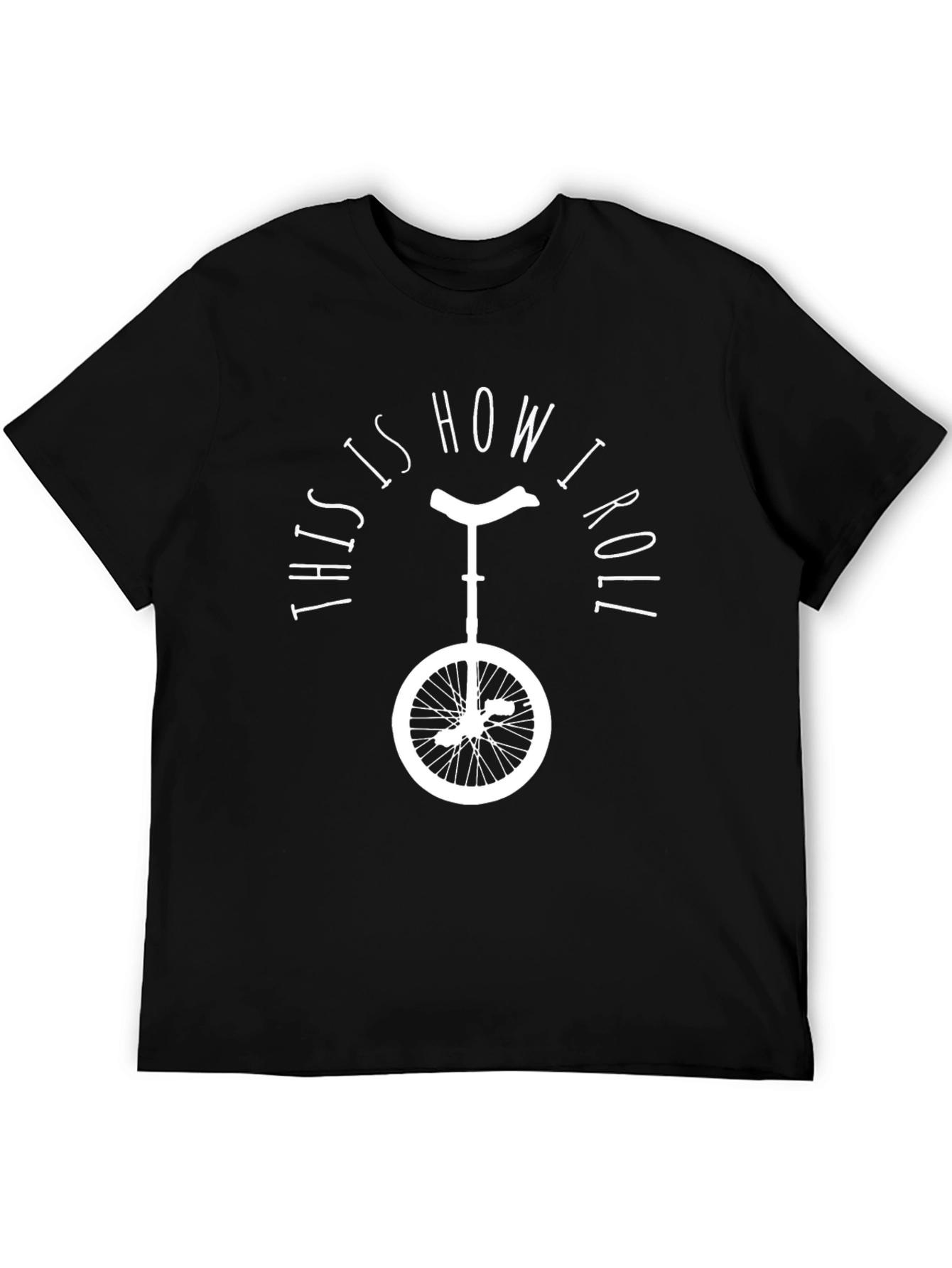 Black This is How I Roll Unicycle Graphic T-Shirt view 5