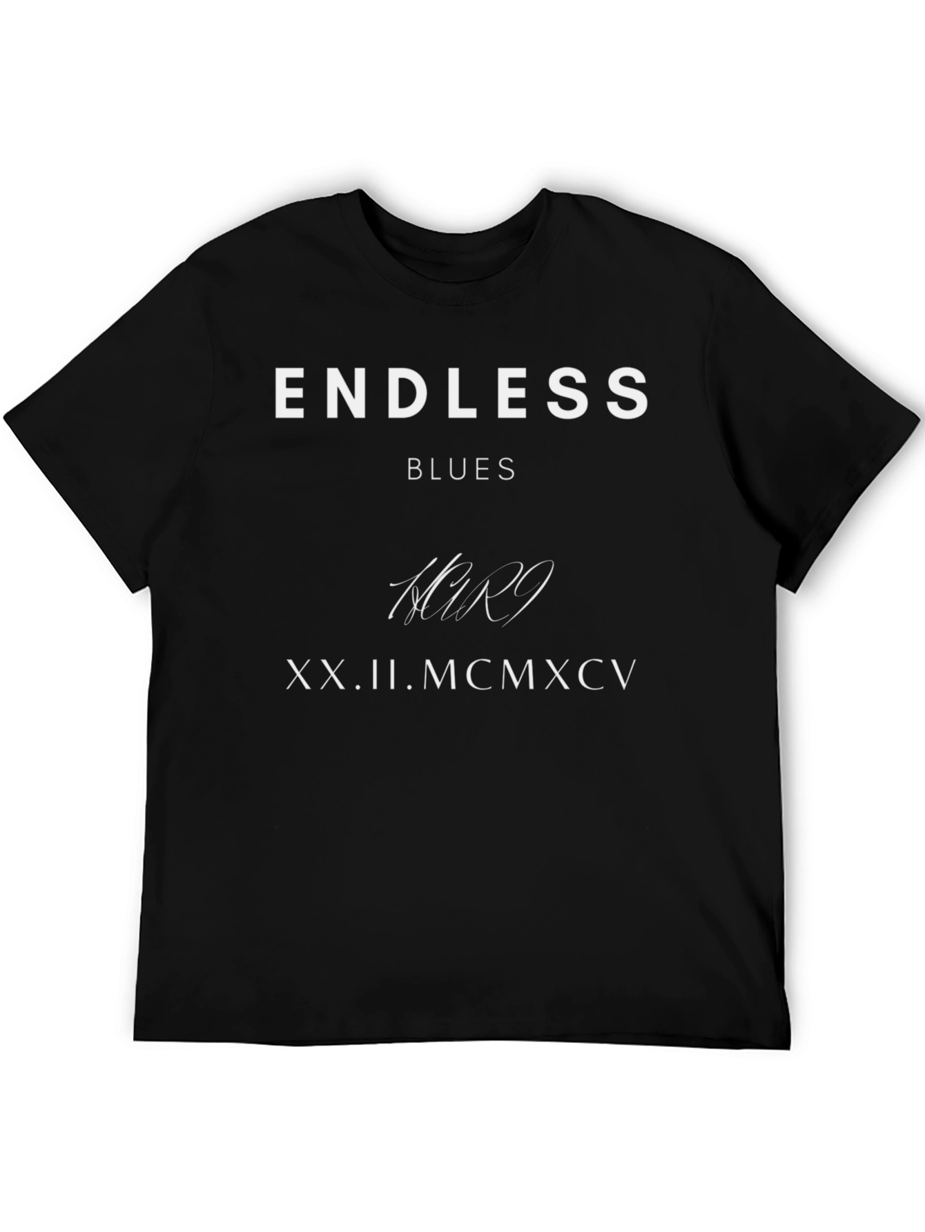 Black Endless Blues Graphic Tee - Unisex Black T-Shirt view 5