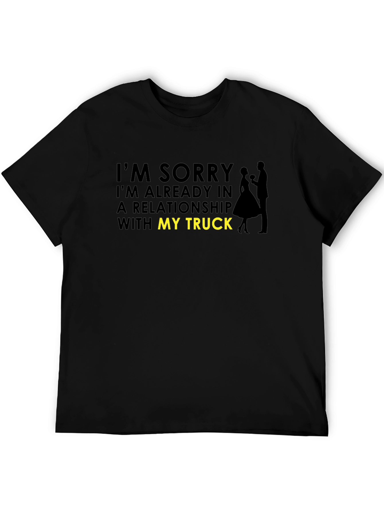 Black Truck Relationship Graphic Tee - Novelty Shirt view 5