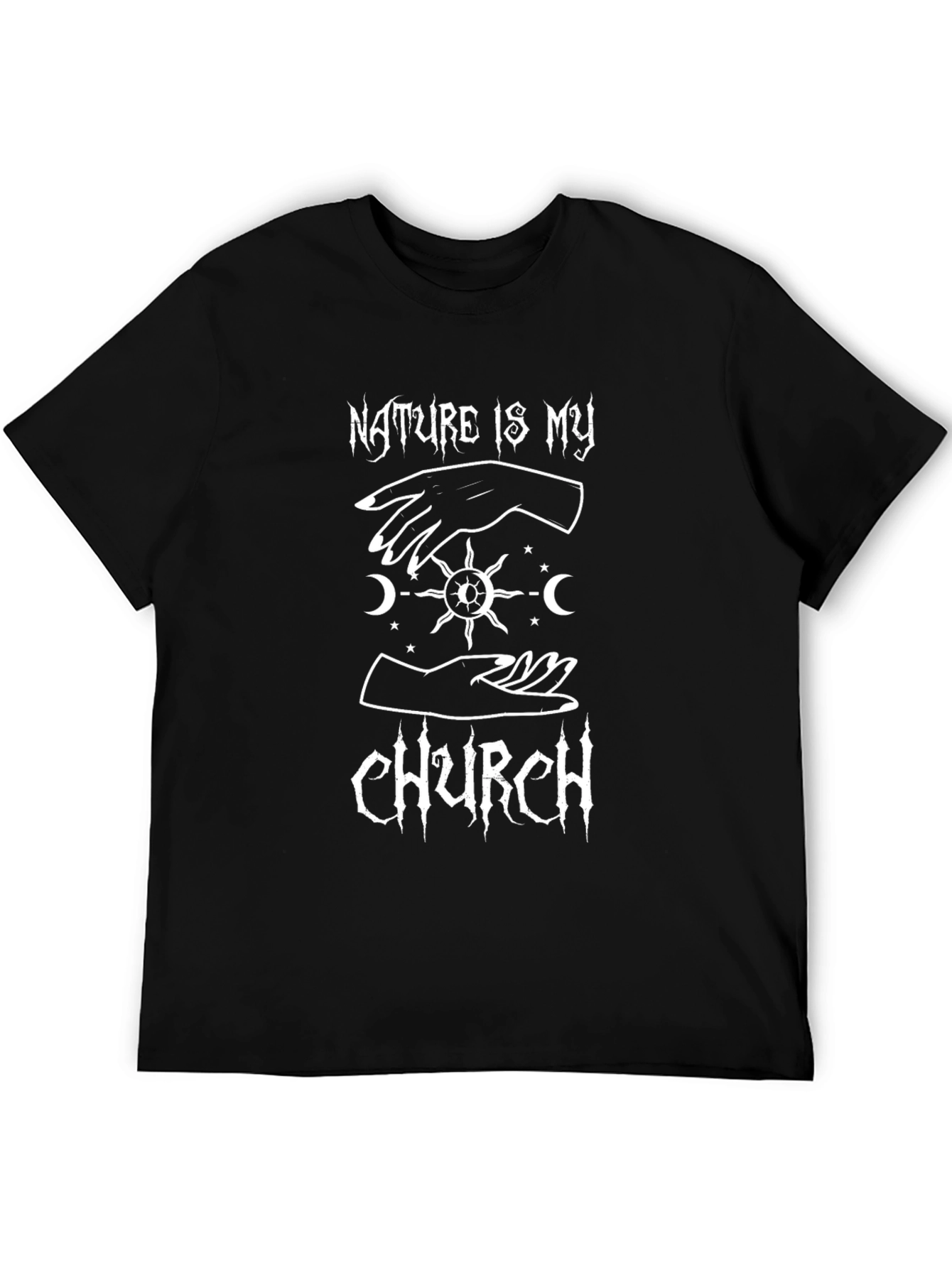 Black Nature Is My Church Graphic Tee view 5